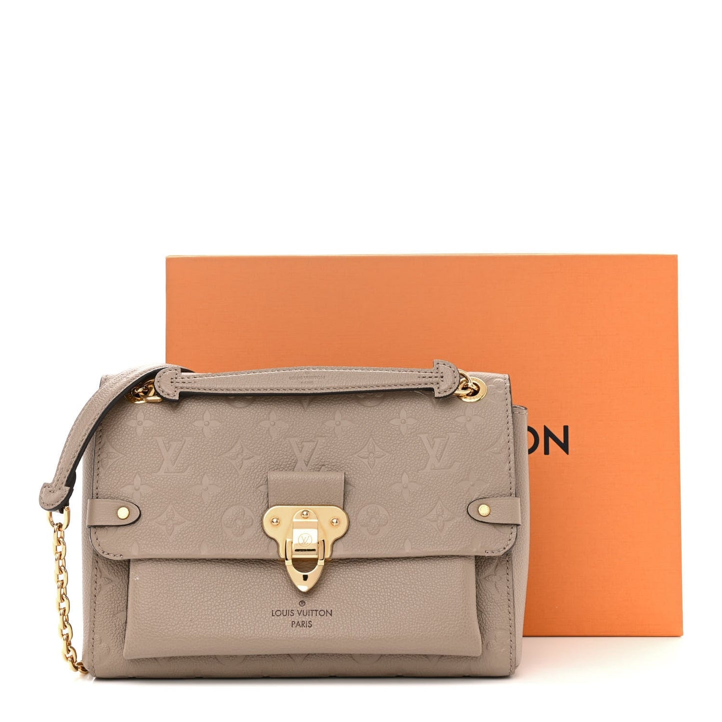 LOUIS VUITTON EMPREINTE LEATHER VAVIN WALLET ON CHAIN