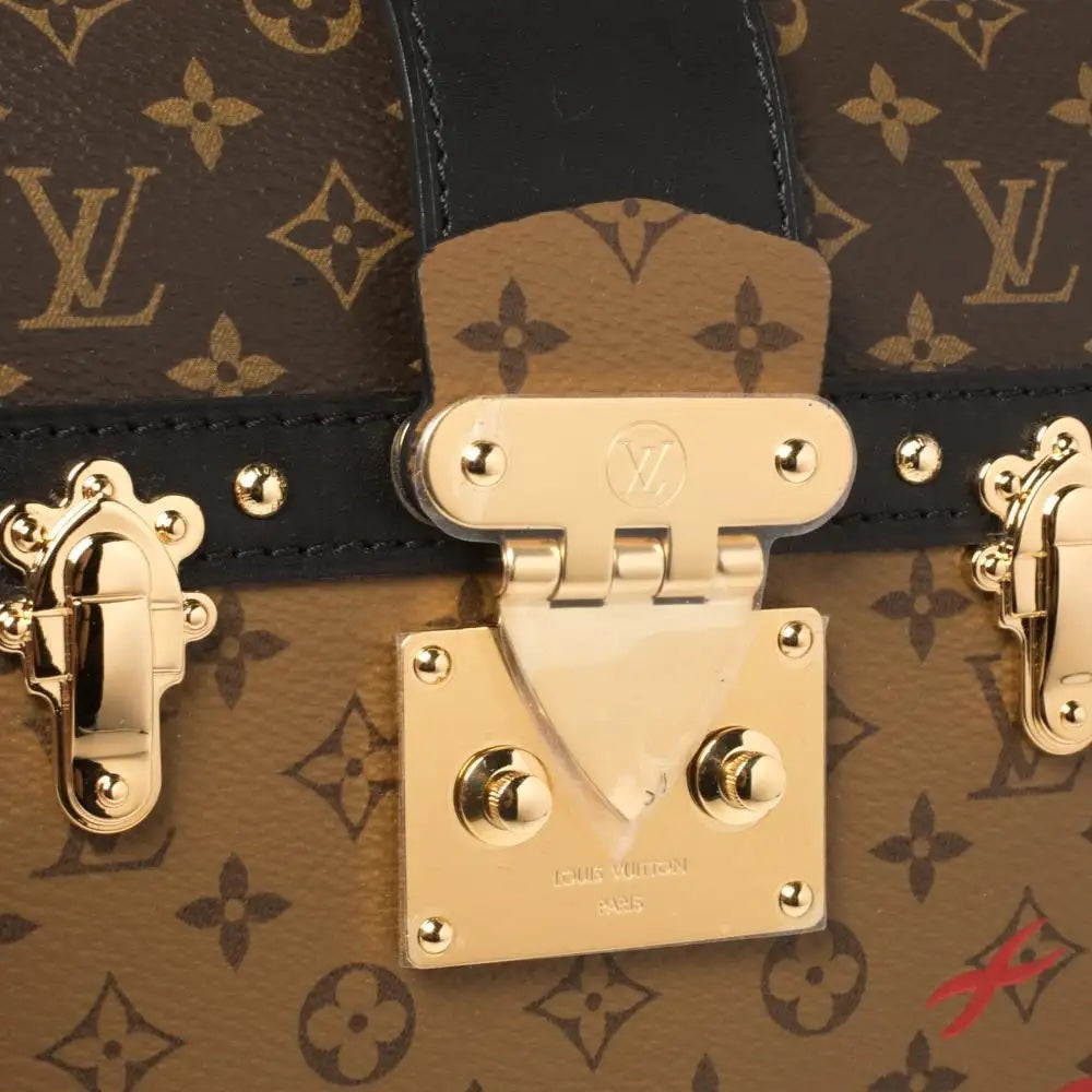 LOUIS VUITTON REVERSE MONOGRAM TRUNK CLUTCH BAG