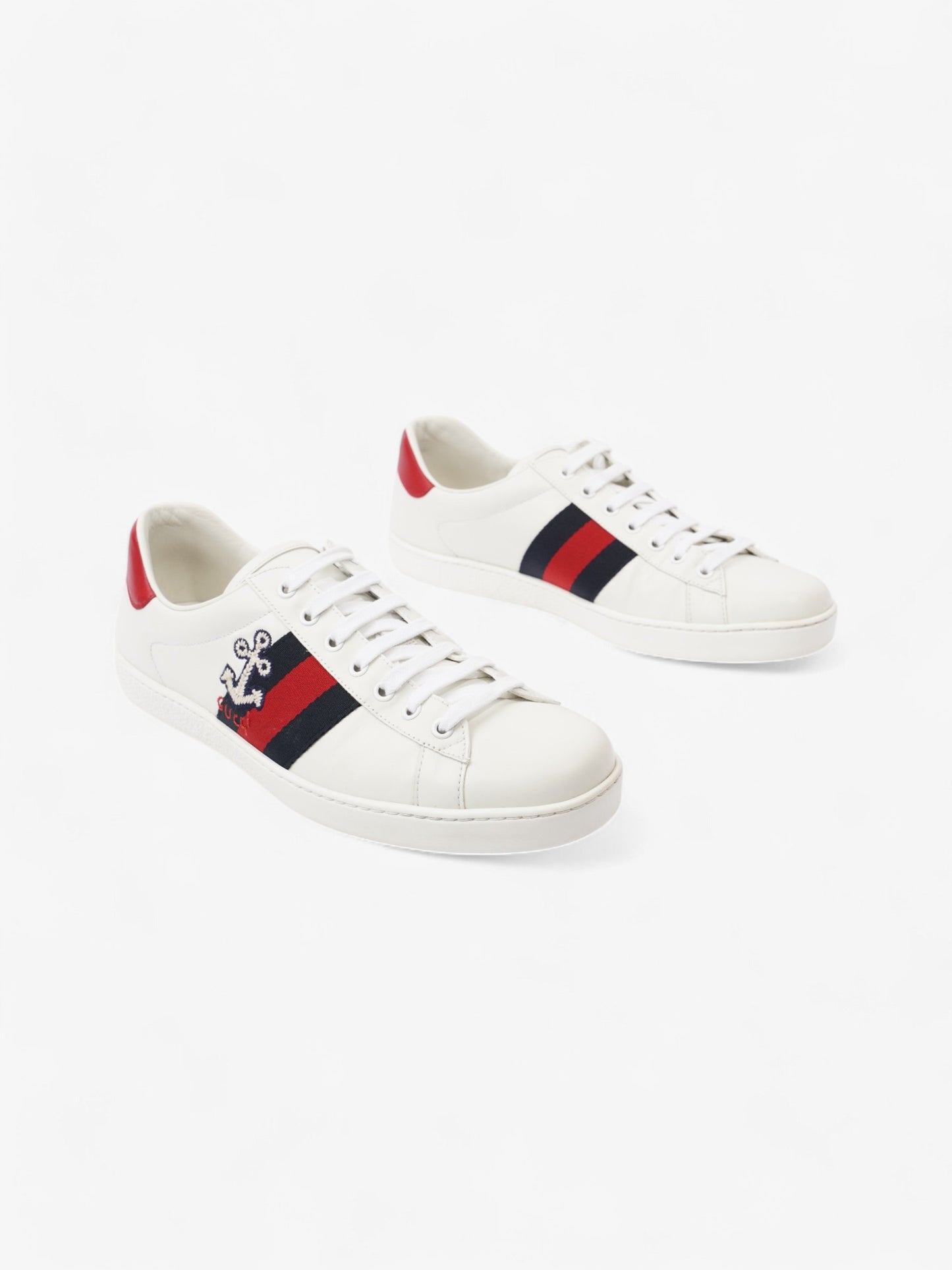 Gucci Ace Sneakers White / Red / Blue Leather EU 43 UK 9