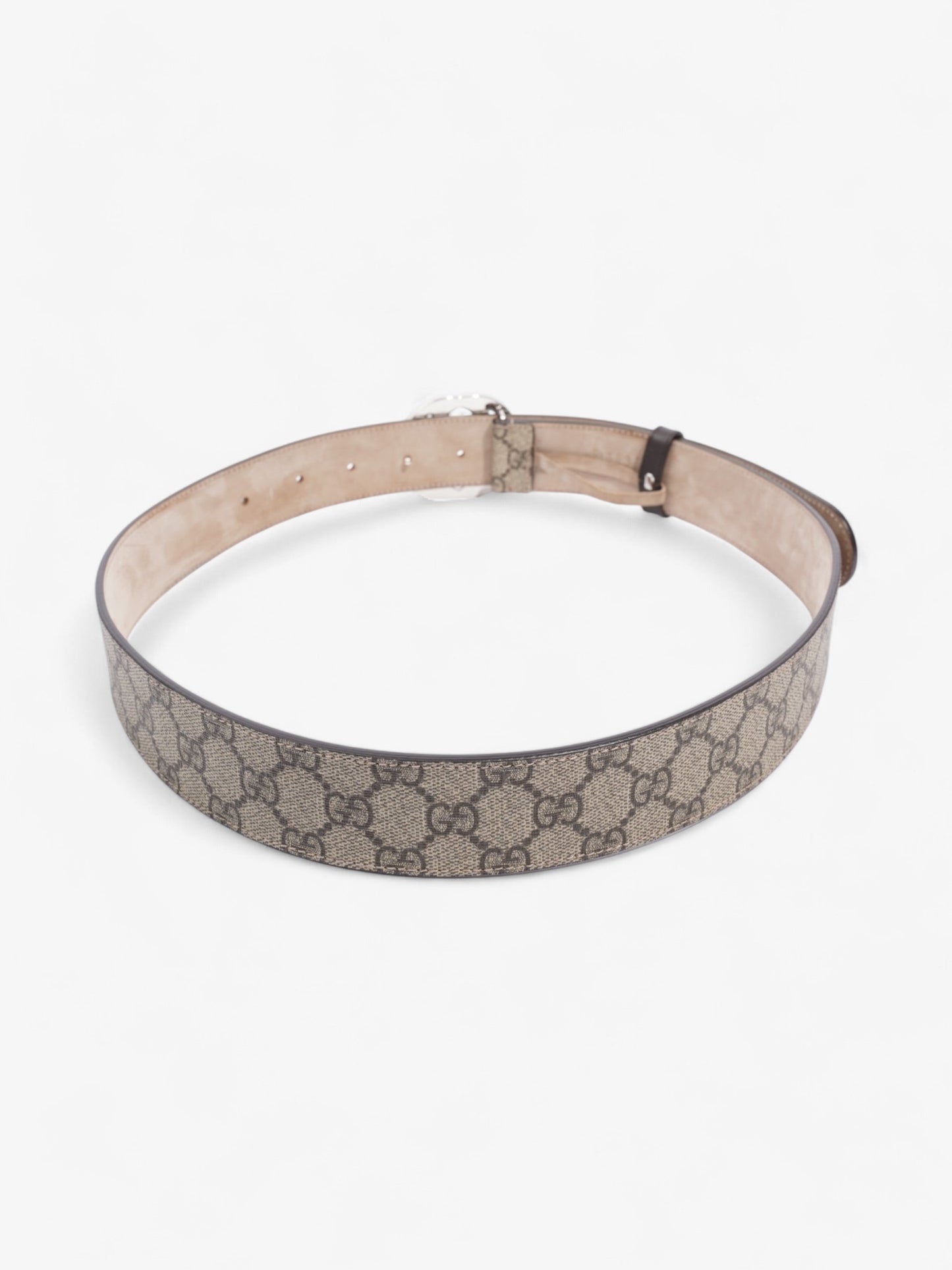 Gucci Interlocking G Belt GG Supreme / Silver Canvas 100cm / 40"