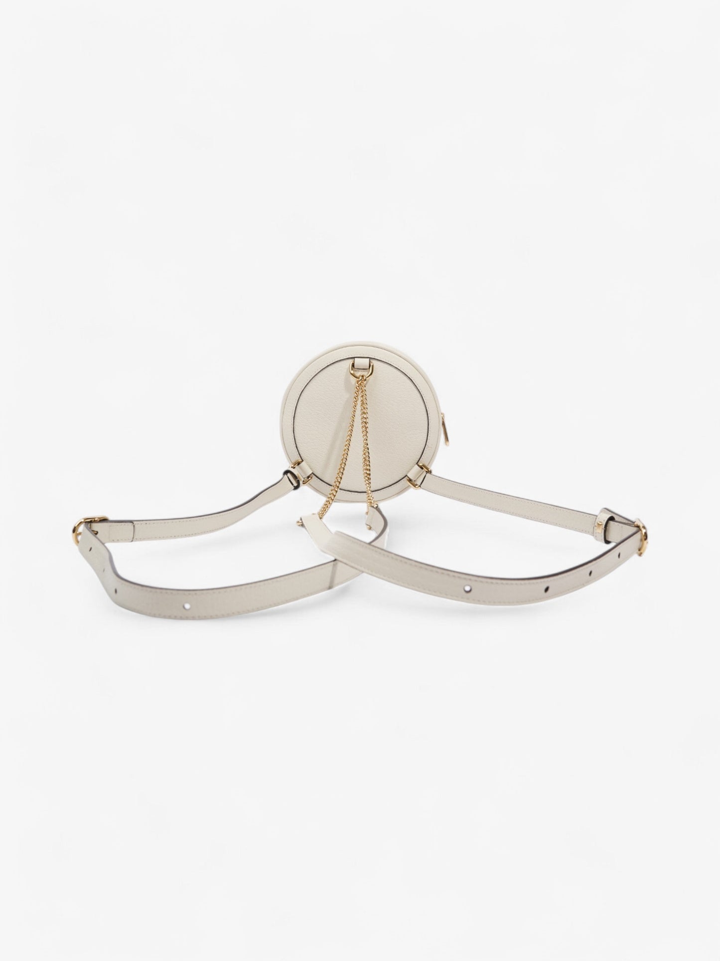 Gucci Ophidia Round Backpack White / Navy Blue / Red Leather Mini