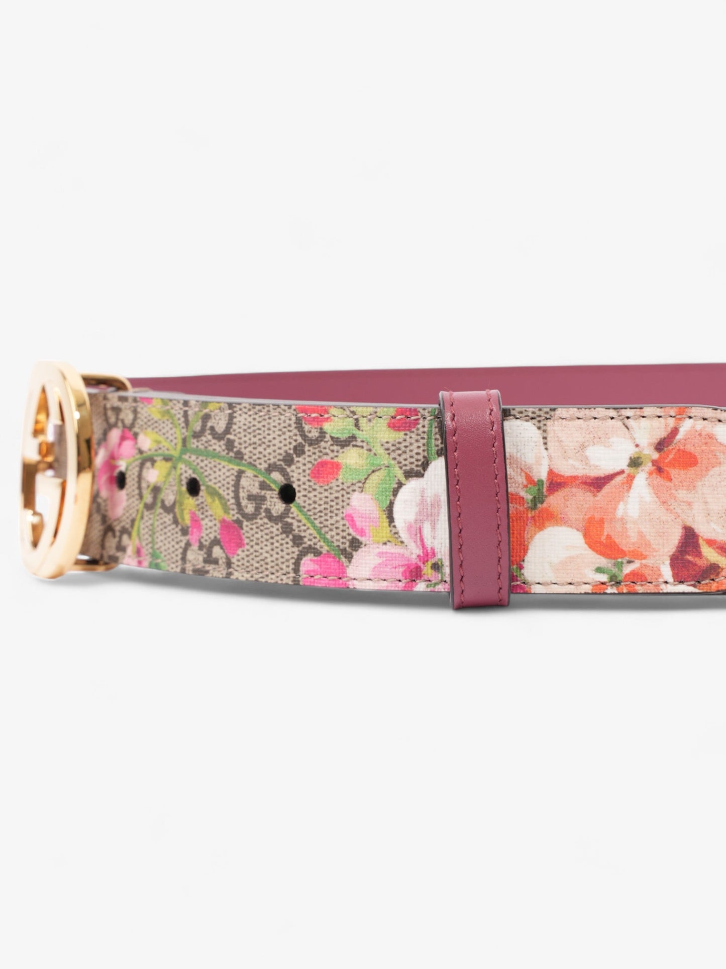Gucci Interlocking G Belt Bloom Monogram Canvas 80cm / 32"