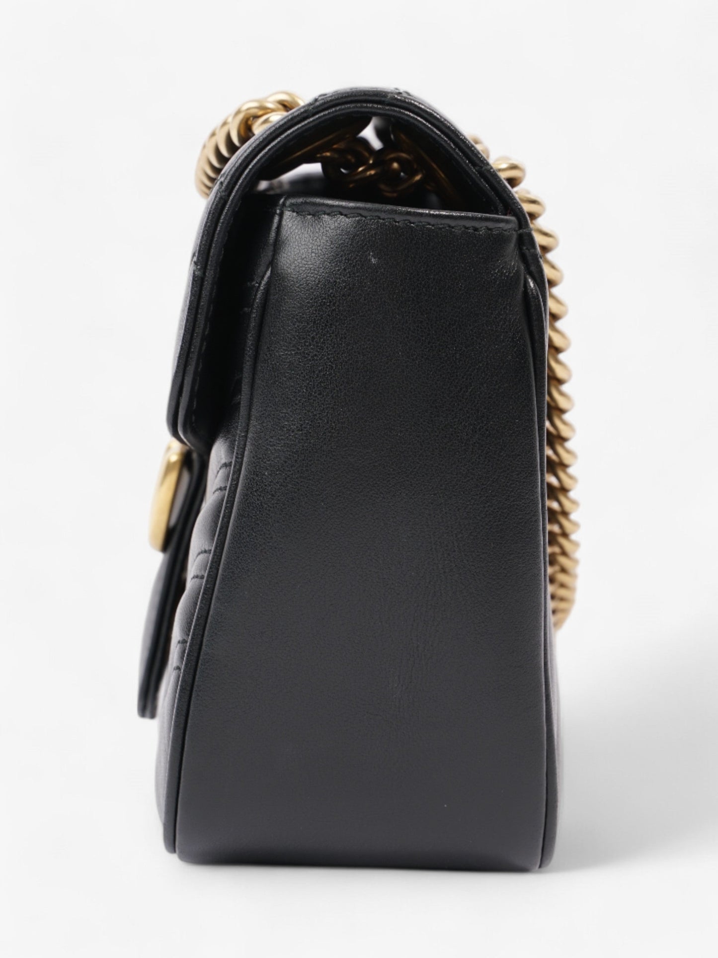 Gucci Marmont Flap Black Matelasse Leather Small