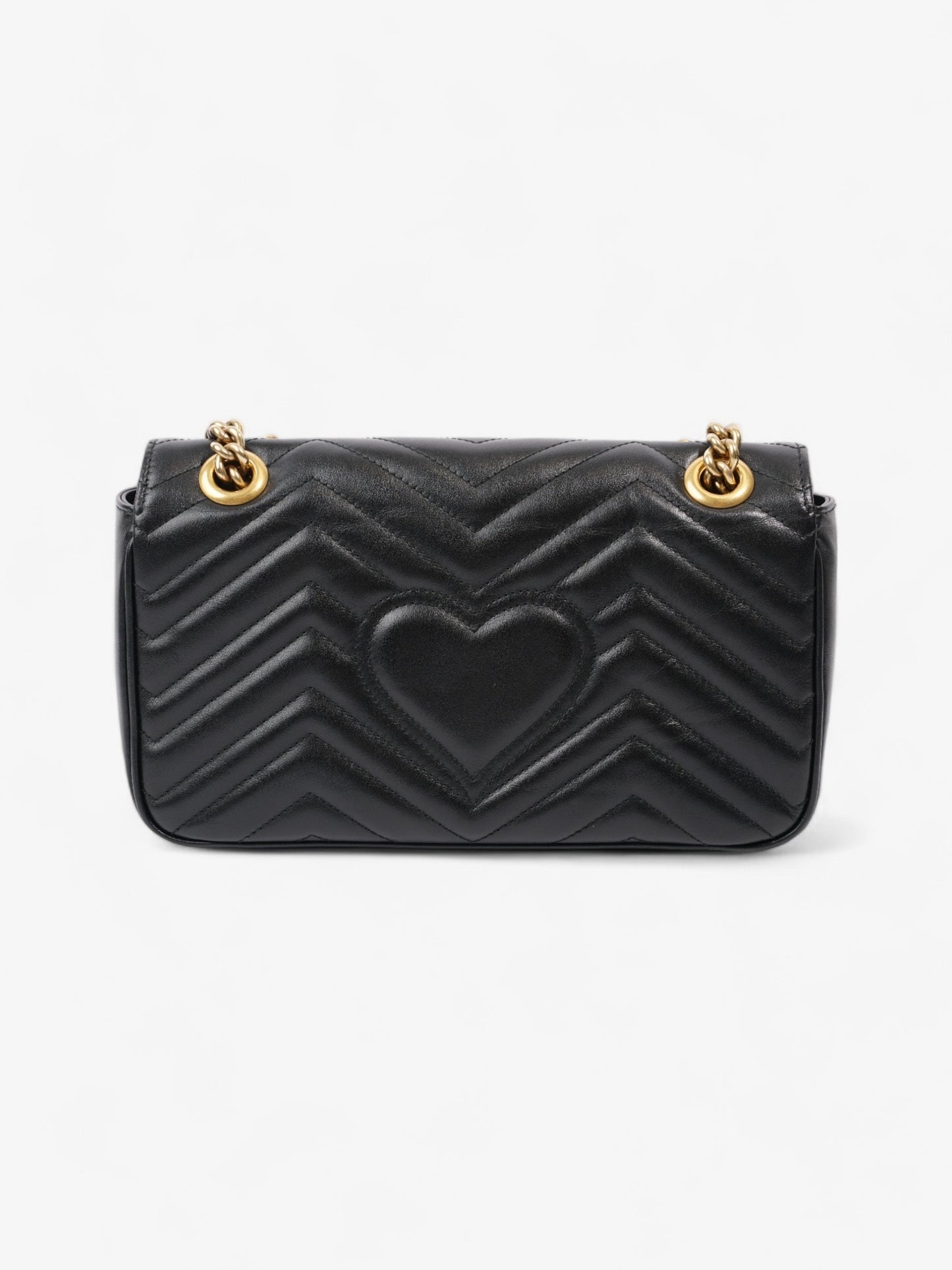 Gucci Marmont Flap Black Matelasse Leather Small
