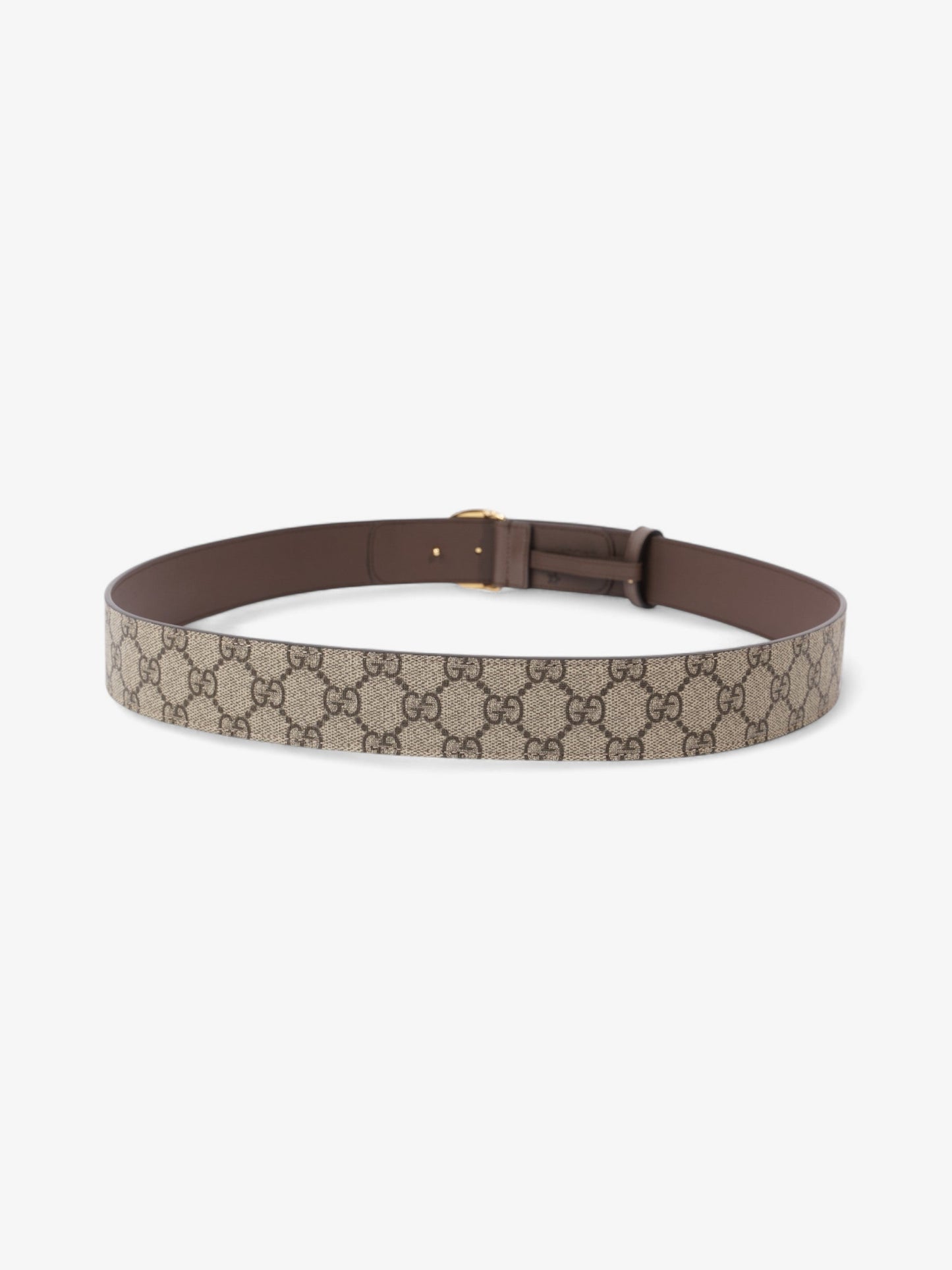 Gucci GG Belt GG Supreme / Brown / Gold Canvas 110cm / 44"