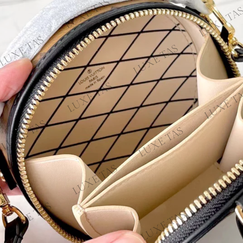Monogram Reverse Canvas Boîte Chapeau Mini Bag Leather Crossbody Bag for Women