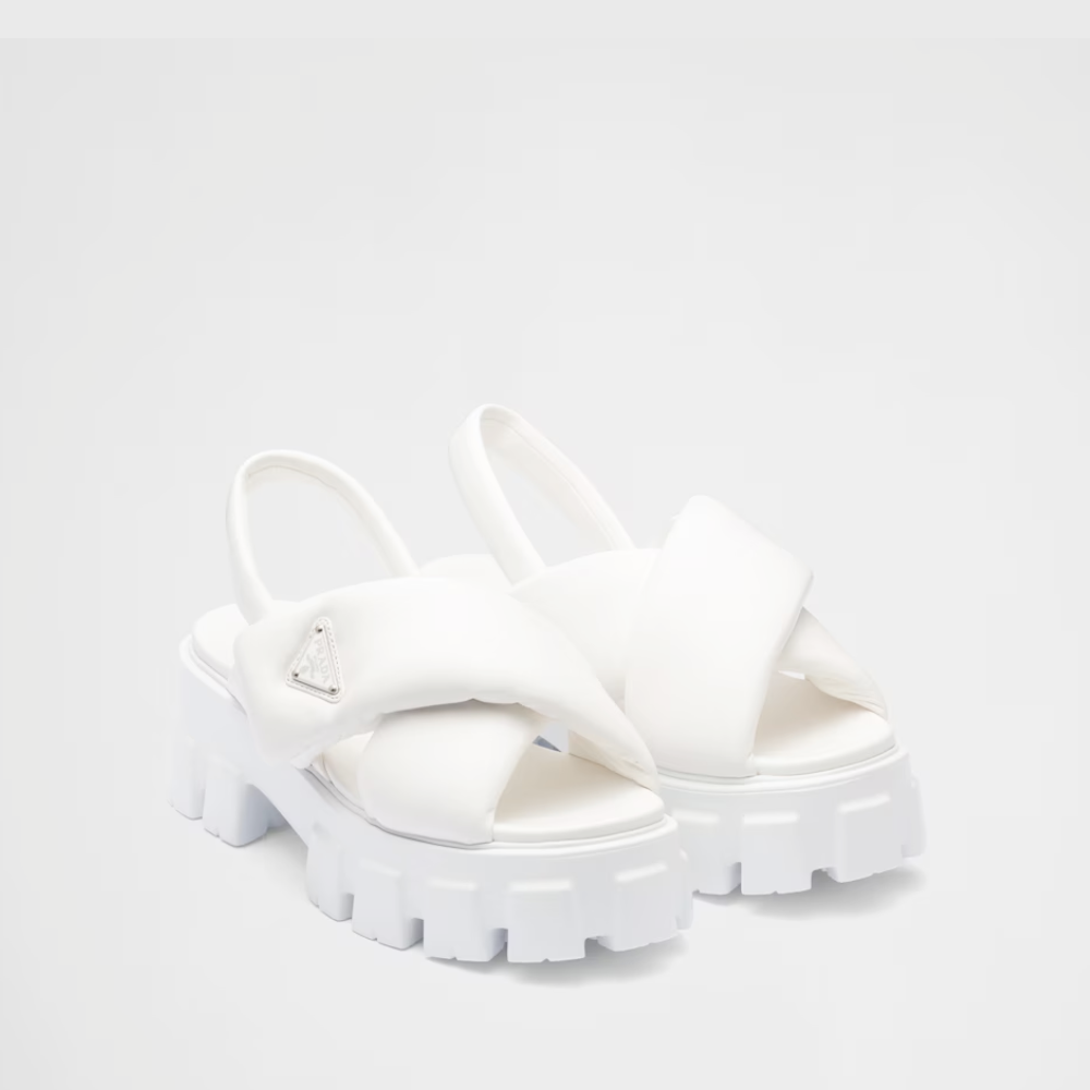 Monolith Padded Nappa Leather Sandals - Designer Slides & Sandals for Women