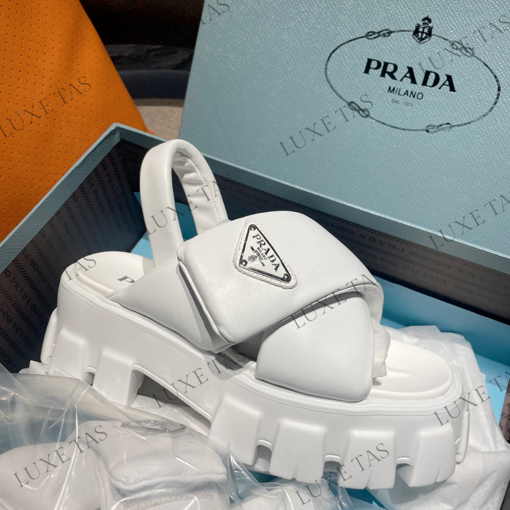 Monolith Padded Nappa Leather Sandals - Designer Slides & Sandals for Women