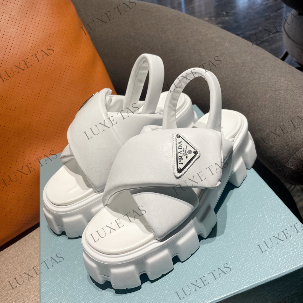 Monolith Padded Nappa Leather Sandals - Designer Slides & Sandals for Women