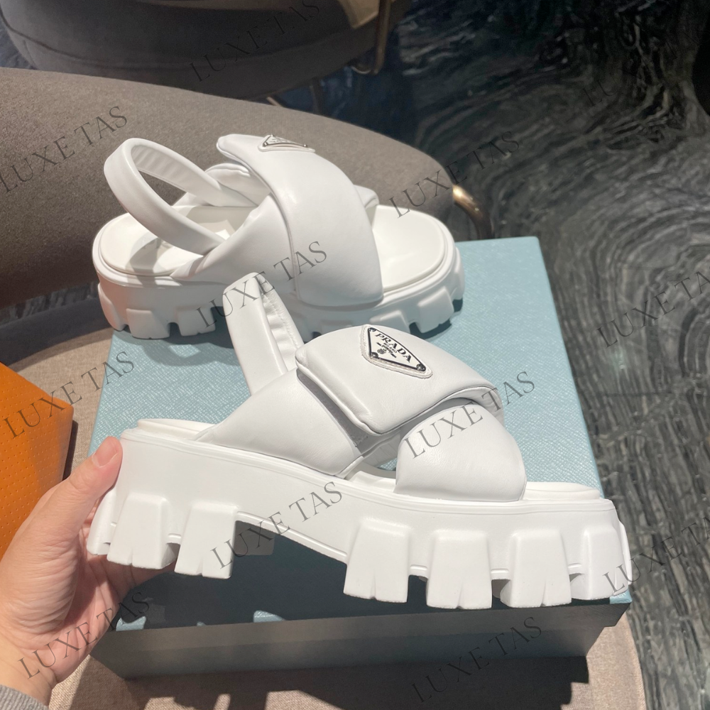 Monolith Padded Nappa Leather Sandals - Designer Slides & Sandals for Women