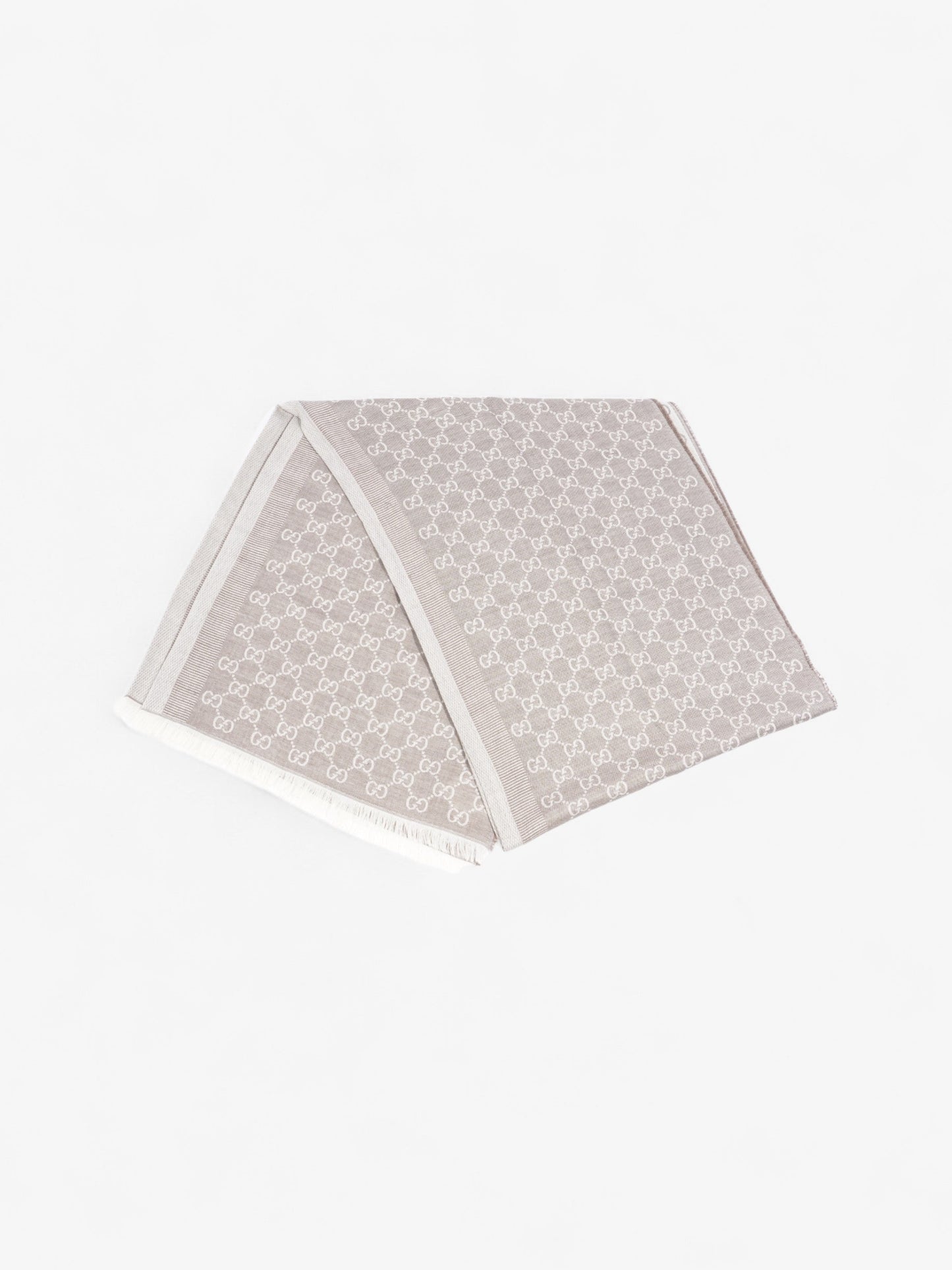 Gucci GG Supreme Scarf Grey Wool