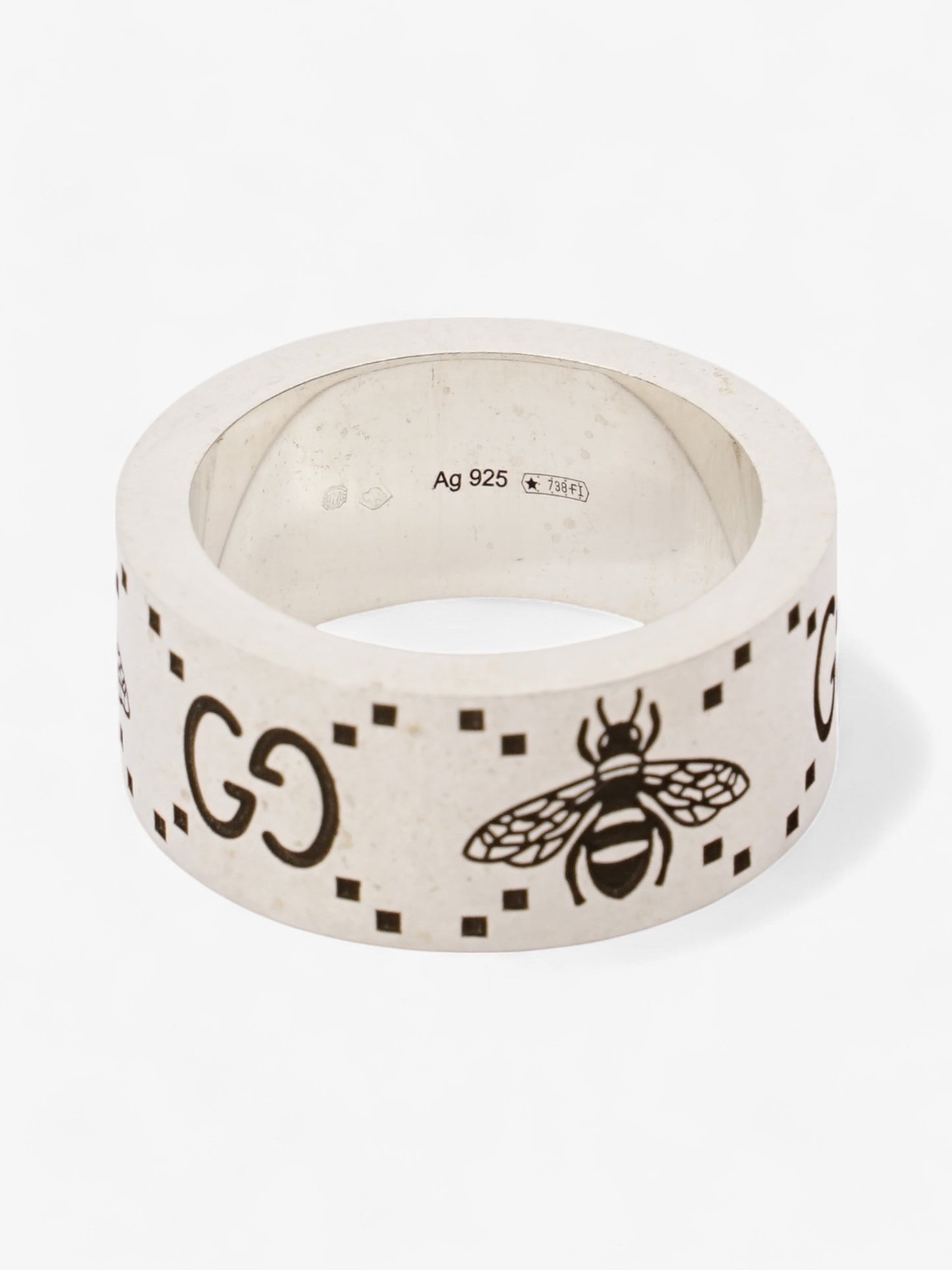 Gucci GG Signature Bee Ring Silver Silver Sterling 12 (52mm)