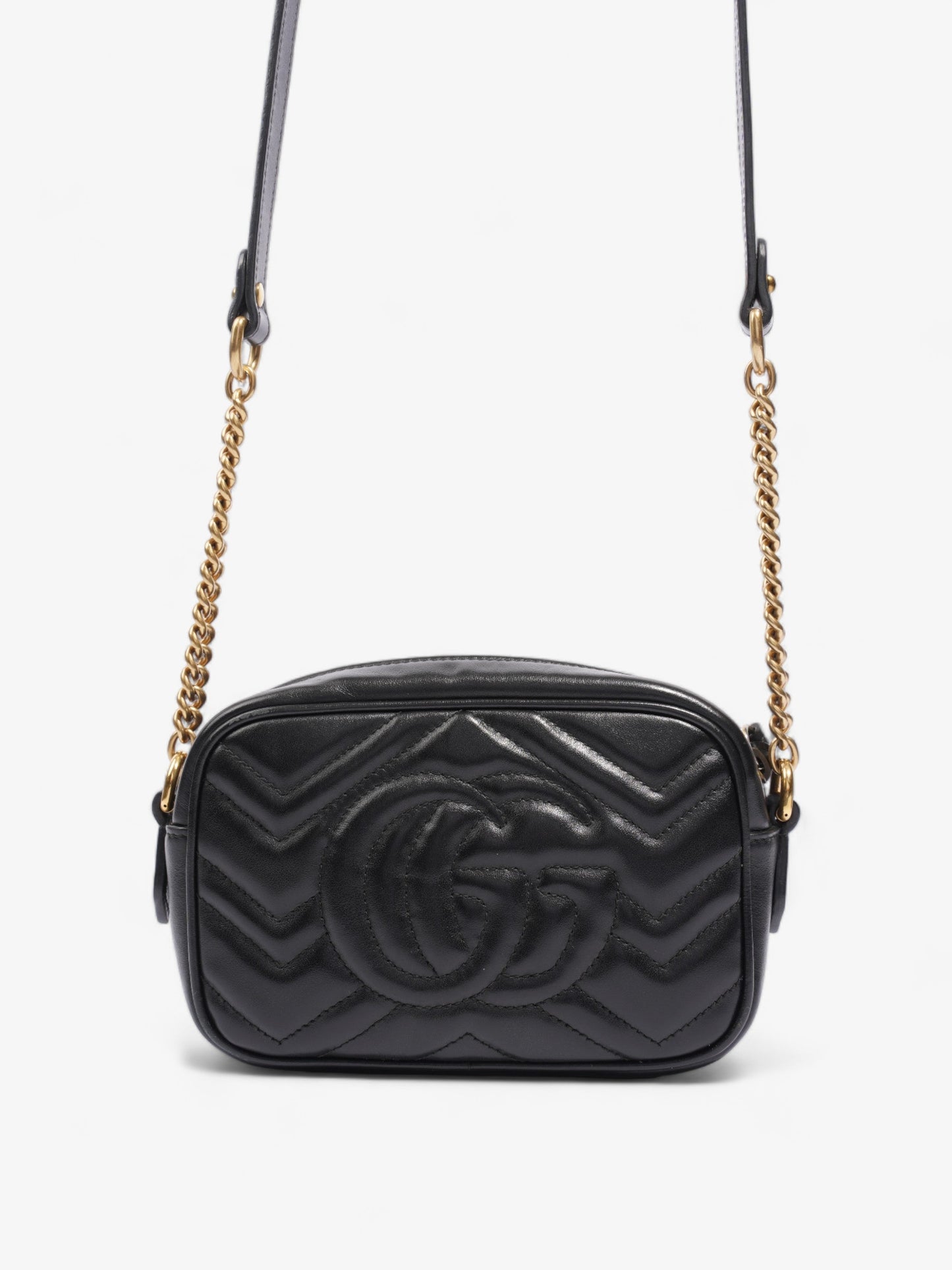 Gucci GG Marmont Black Matelasse Leather Mini