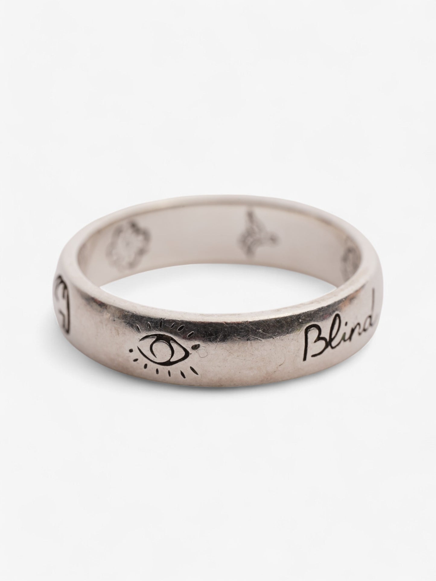 Gucci Blind for Love Ring Silver Silver Sterling 18 (58mm)