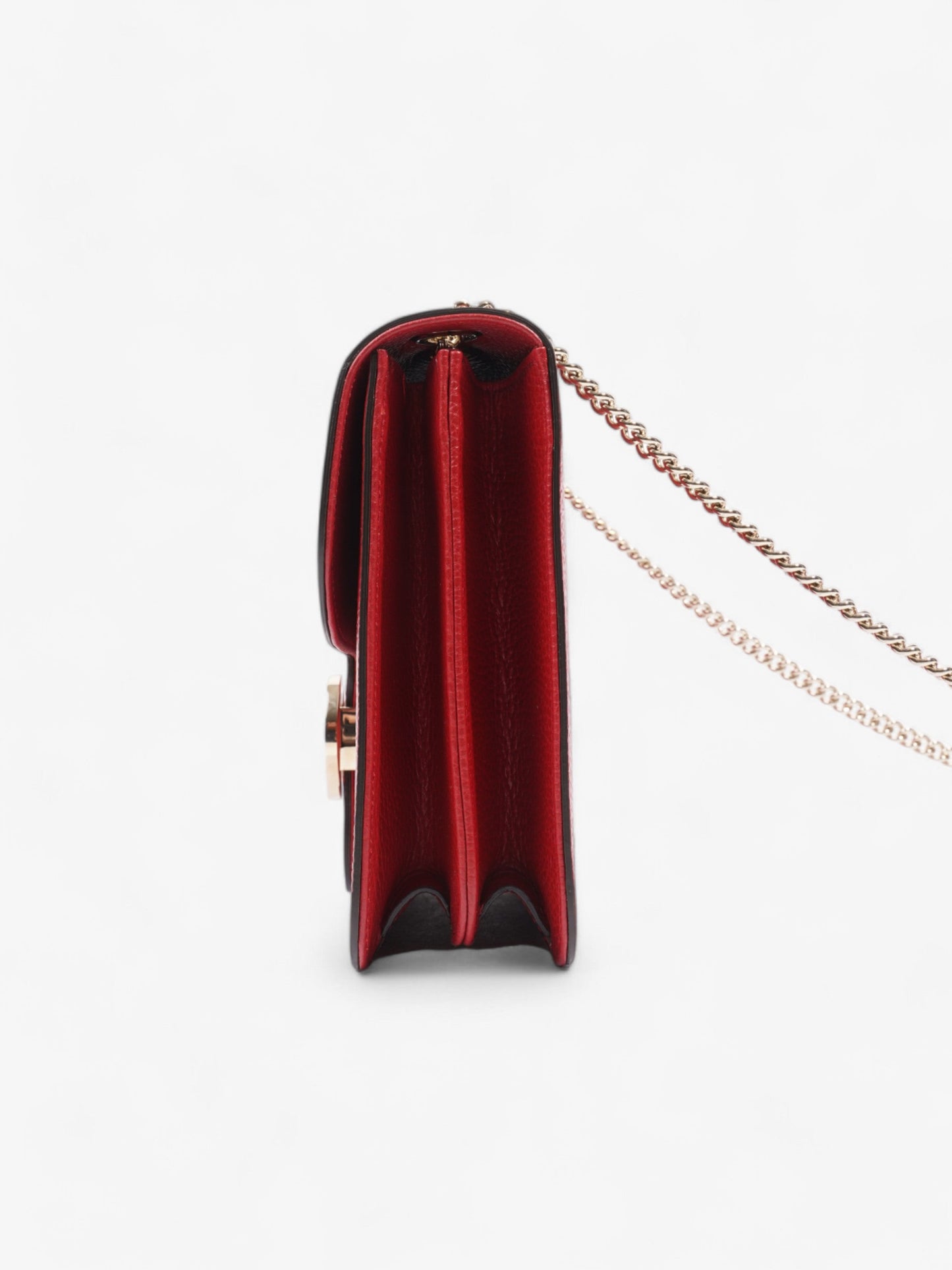 Gucci Dollar Interlocking G Red Calfskin Leather Medium