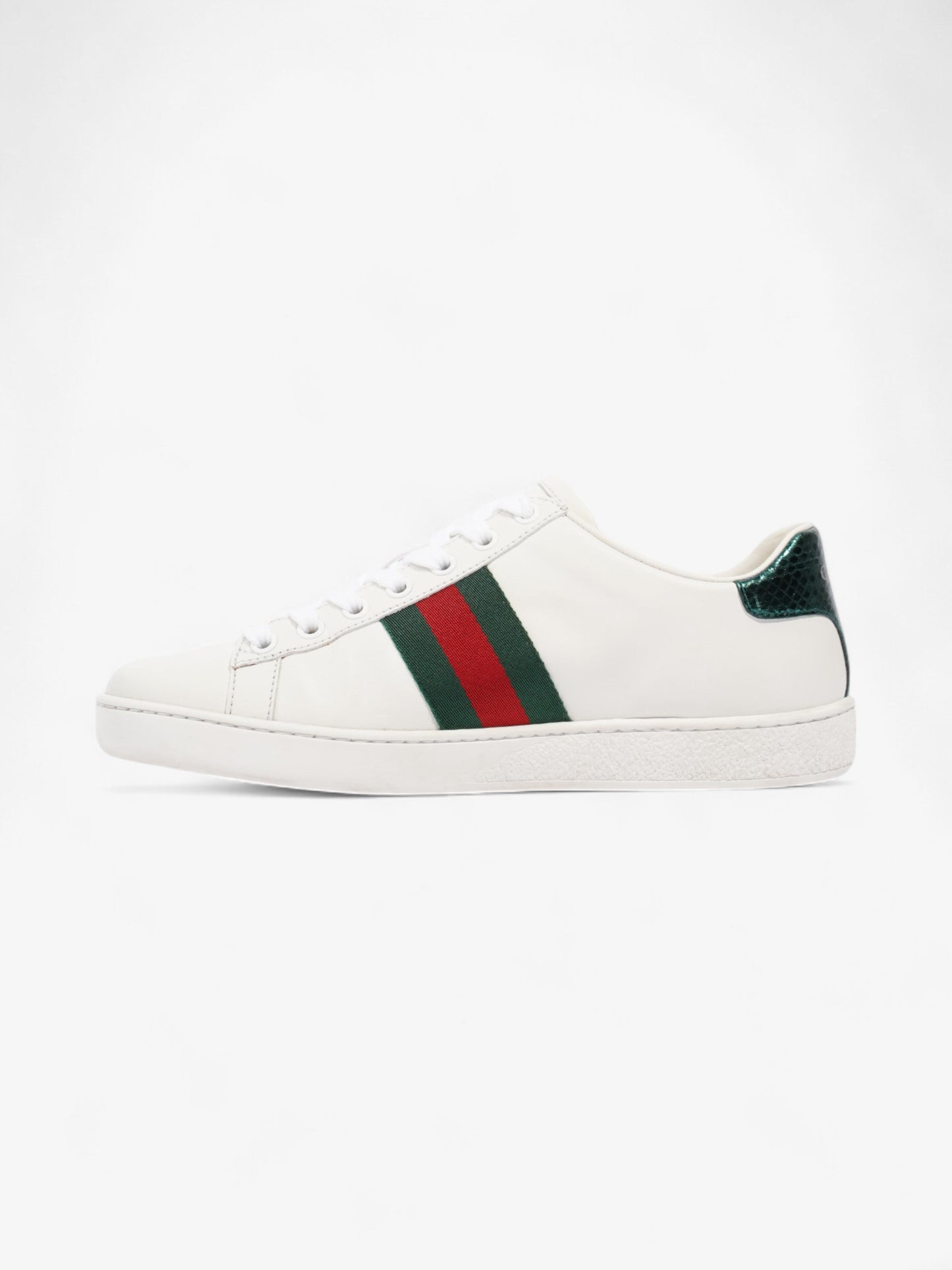 Gucci Ace Low Pin Sneakers White / Green / Red Leather EU 36.5 UK 3.5