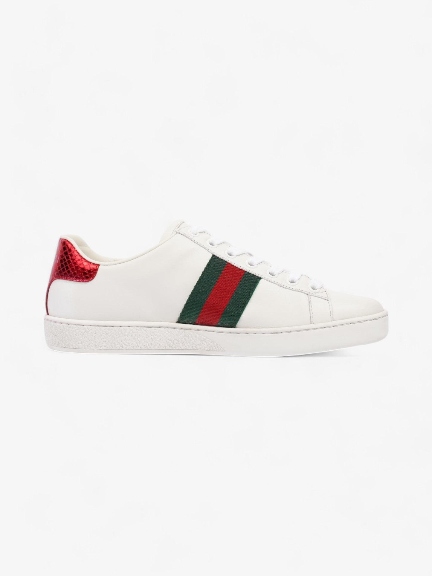 Gucci Ace Low Pin Sneakers White / Green / Red Leather EU 36.5 UK 3.5