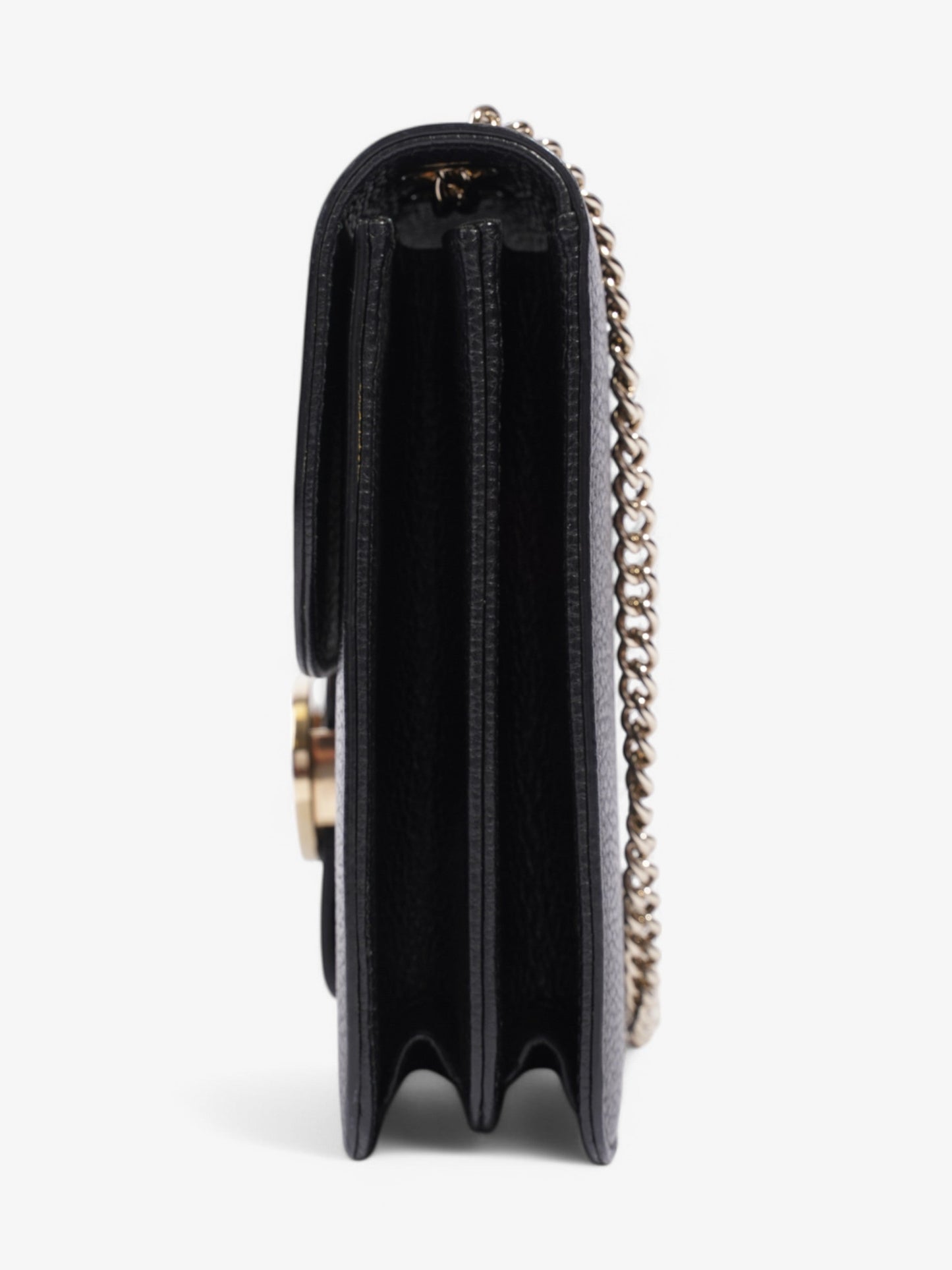 Gucci Dollar Interlocking G Black Calfskin Leather Medium