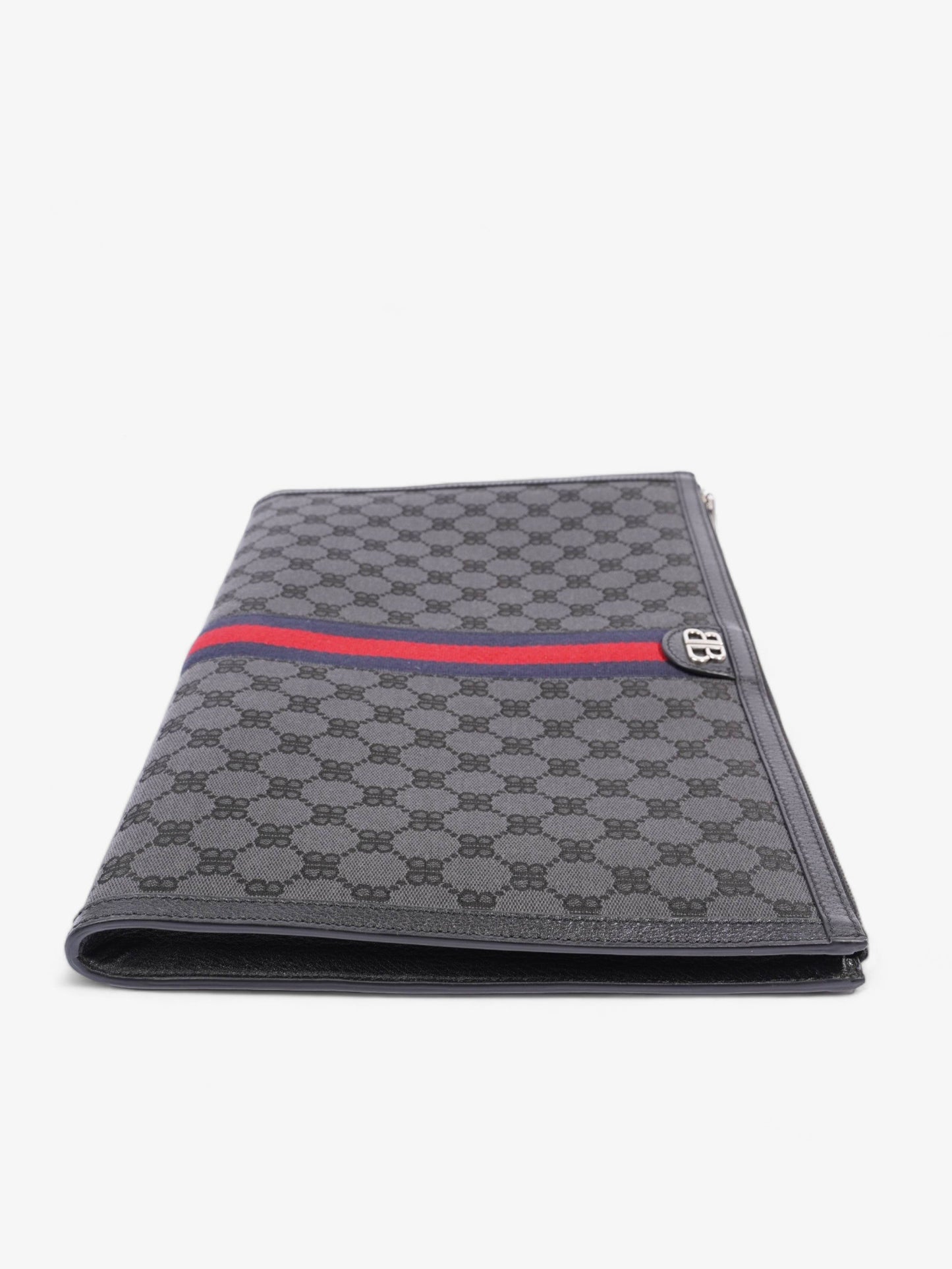 Gucci x Balenciaga The Hacker Project Laptop Pouch Black / Blue And Red Stripe Canvas