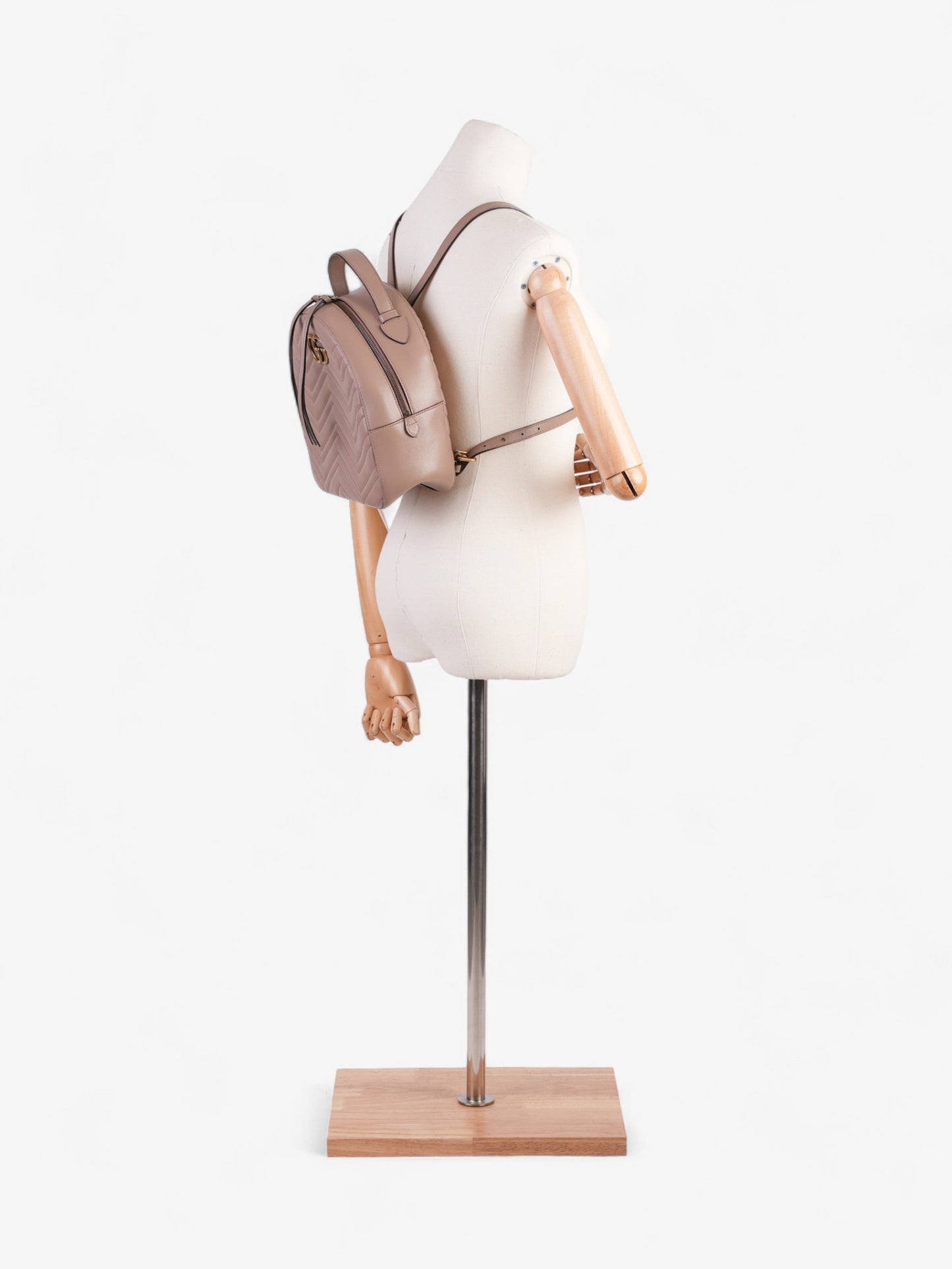 Gucci GG Marmont Backpack Dusty Pink Matelasse Leather