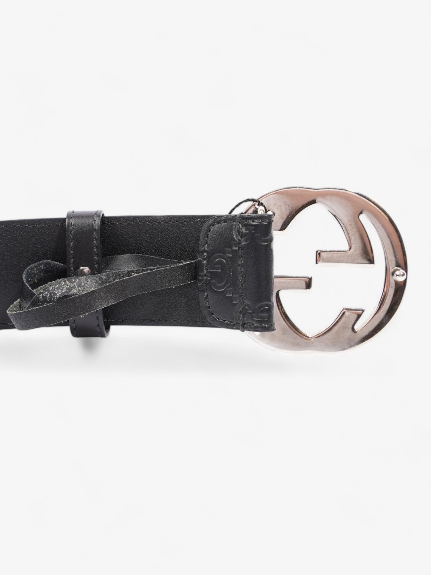 Gucci Interlocking G Belt Black Leather 100cm / 40"