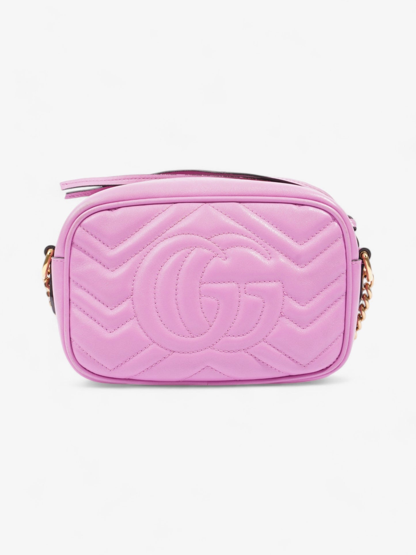 Gucci GG Marmont Camera Pink Matelasse Leather Mini