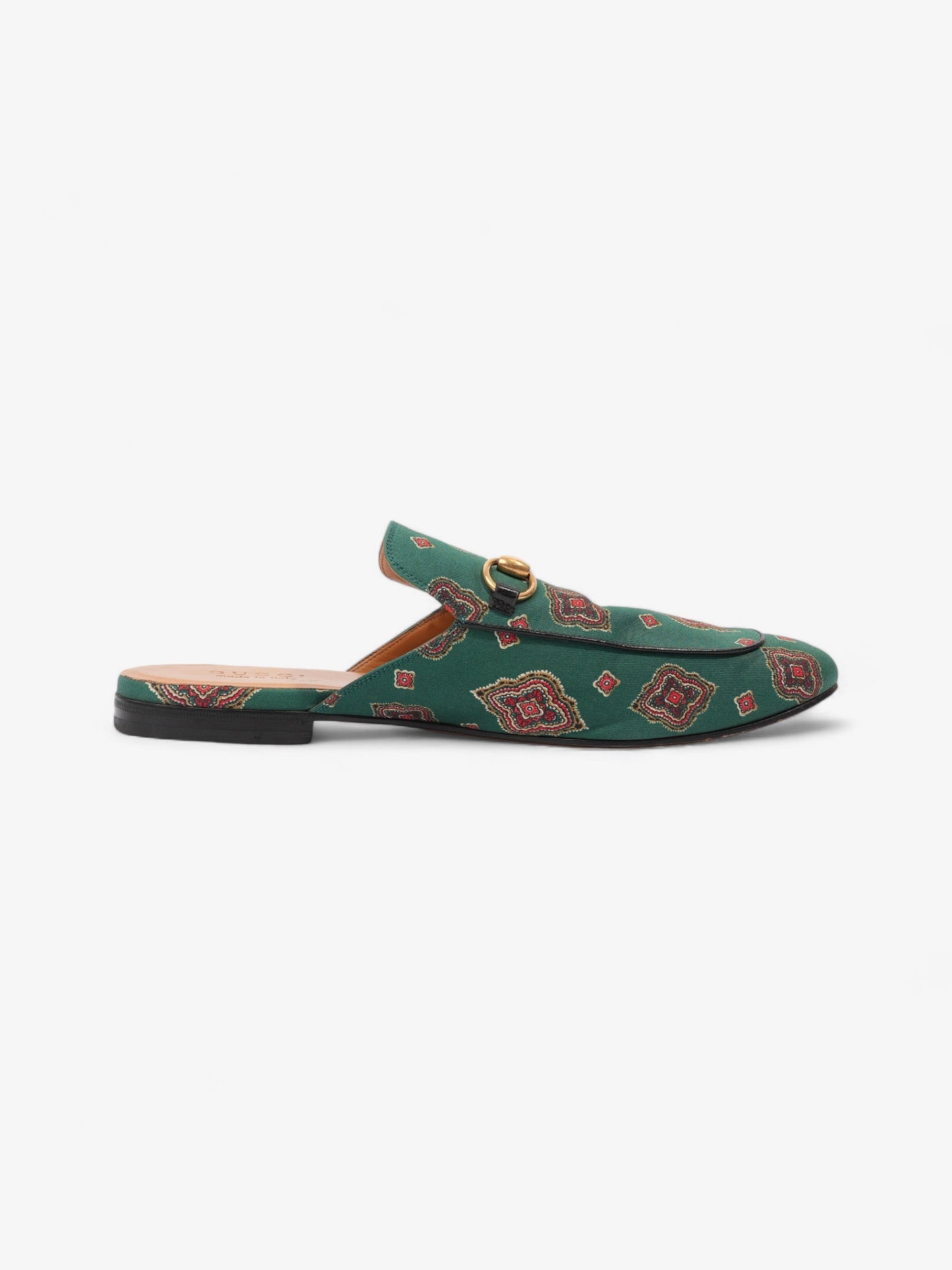 Gucci Princetown Loafer Green / Red Canvas EU 44 UK 10