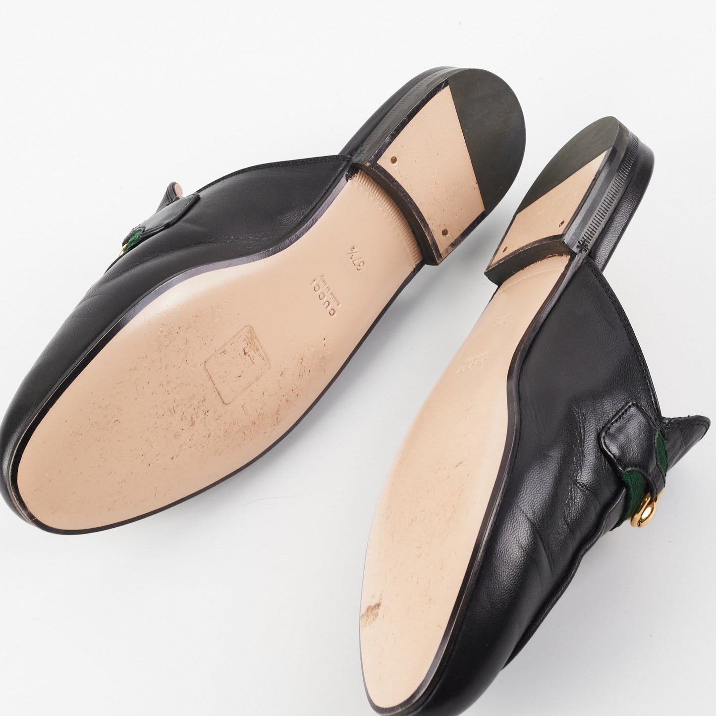 Gucci Princetown Leather Slipper Black Size 37.5