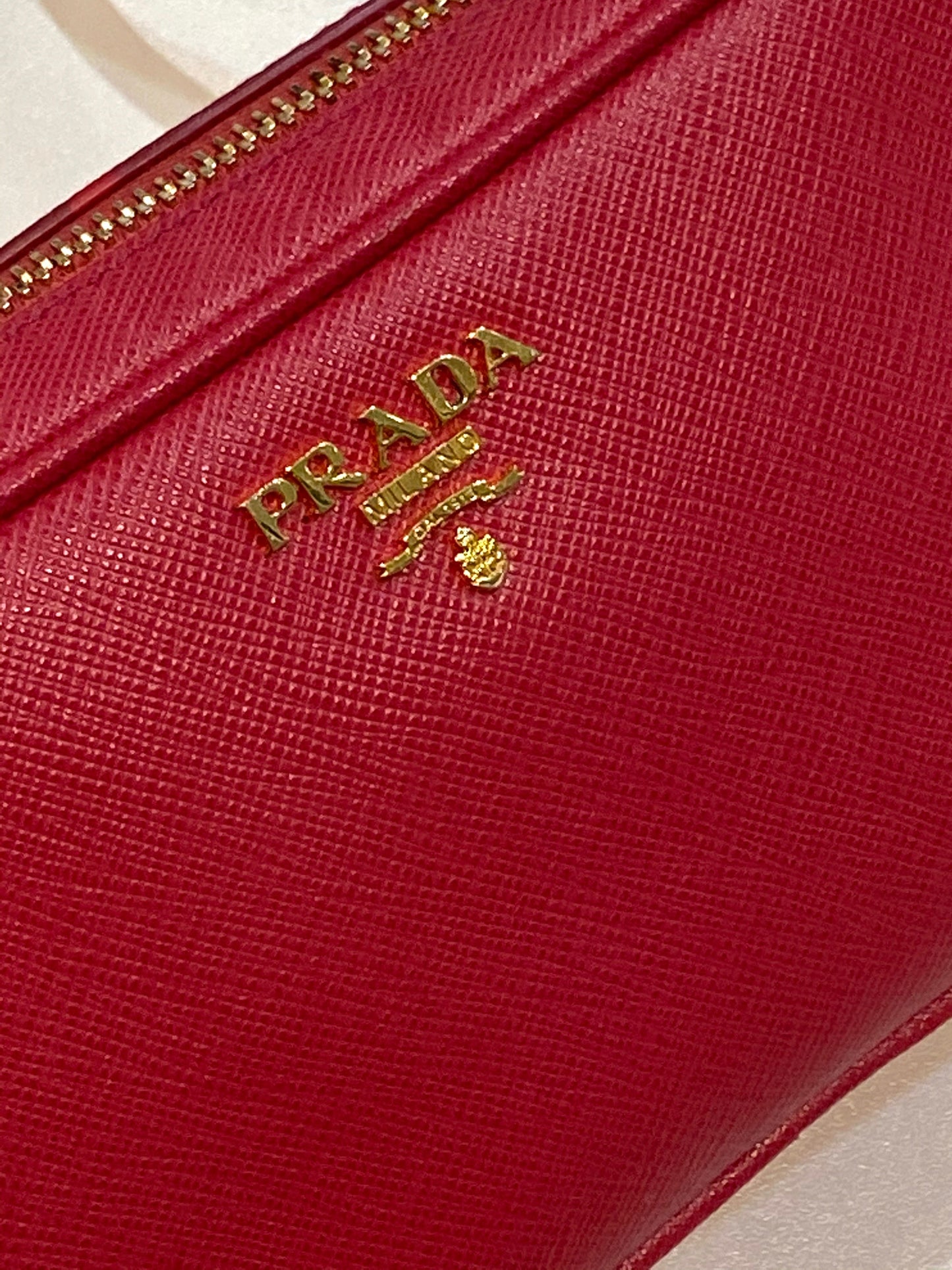 PRADA SAFFIANO LEATHER MINI CAMERA CROSSBODY BAG