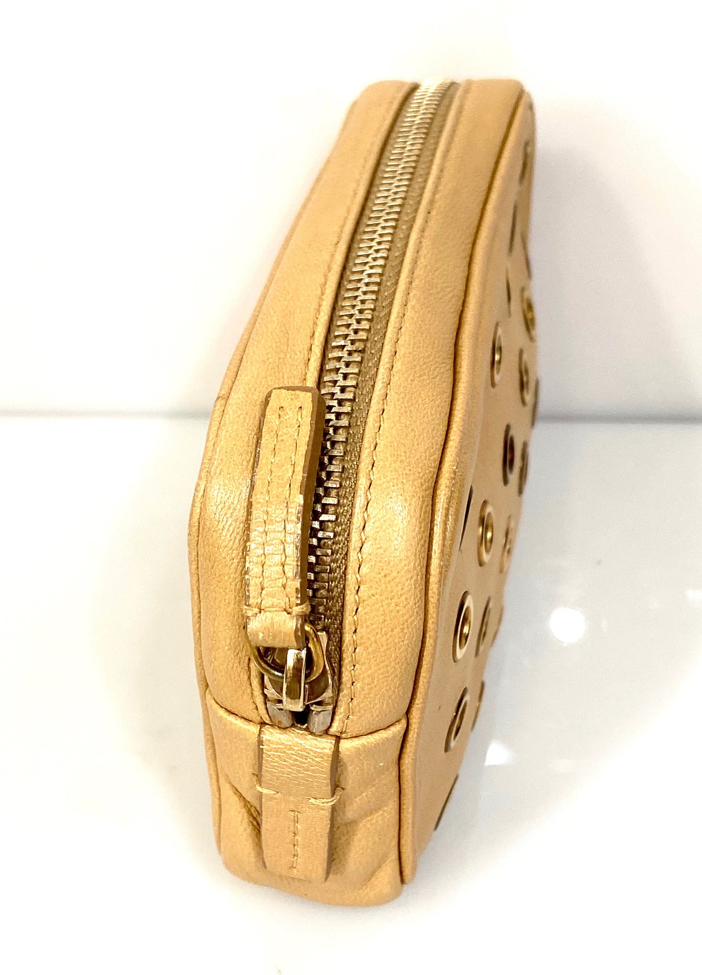 PRADA SMALL ZIPPY POUCH LEATHER WALLET