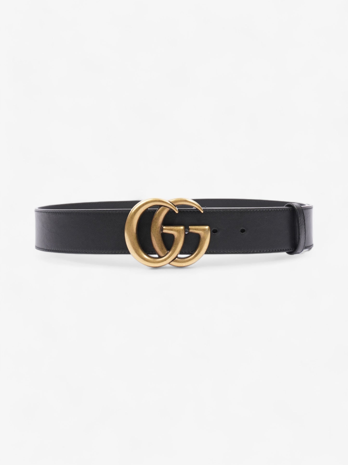Gucci GG Marmont 2015 Re-Edition Wide Belt Black Leather 80cm / 32"