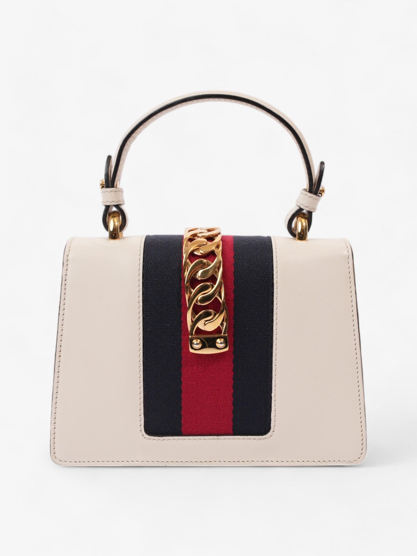 Gucci Sylvie White / Blue / Red Leather Mini