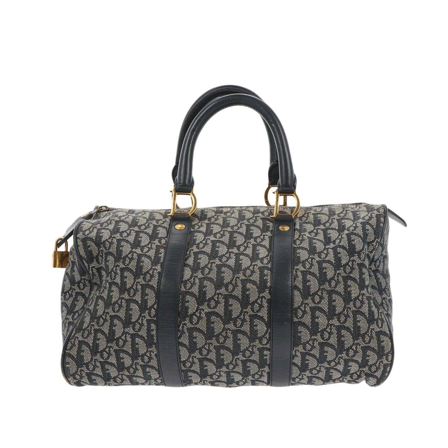 CHRISTIAN DIOR Bowling Handbag in Blue Fabric