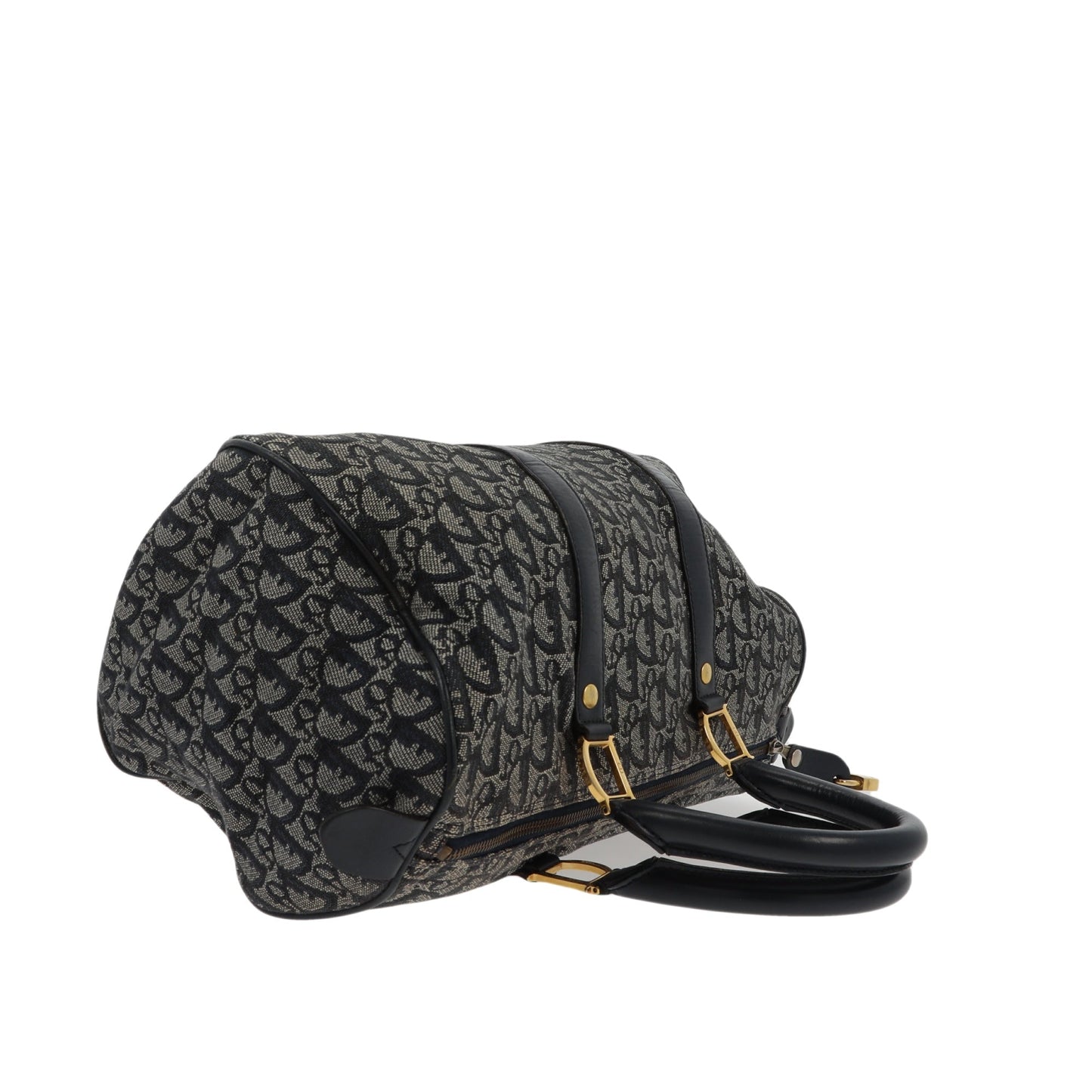 CHRISTIAN DIOR Bowling Handbag in Blue Fabric