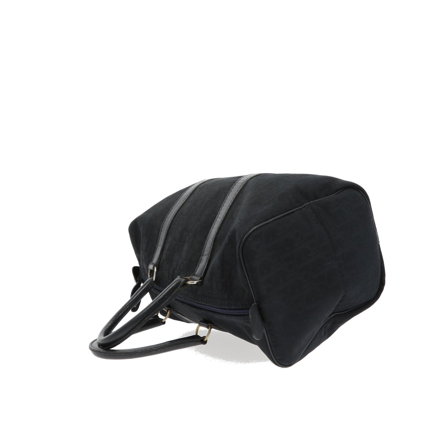 CHRISTIAN DIOR Bowling Handbag in Blue Fabric