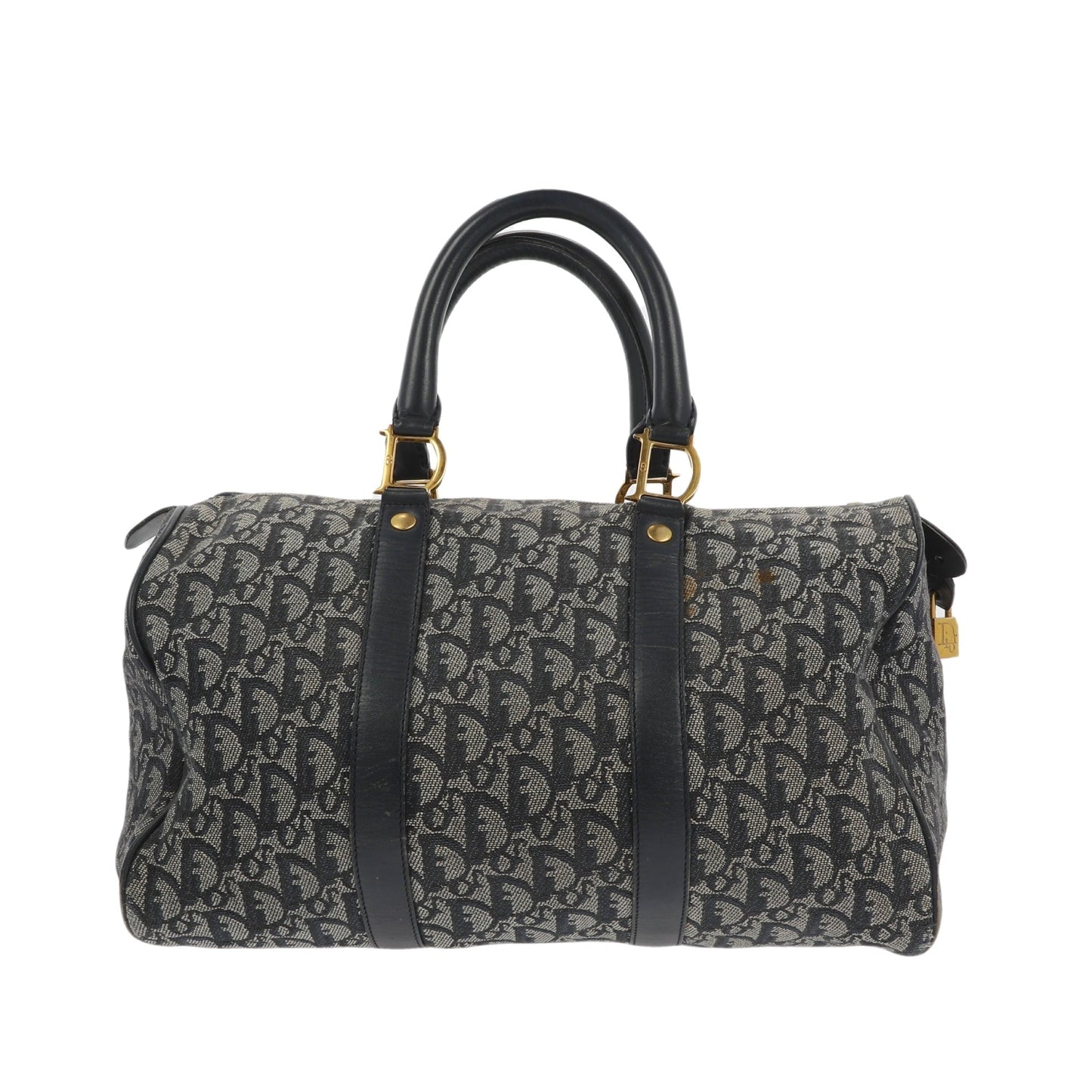 CHRISTIAN DIOR Bowling Handbag in Blue Fabric