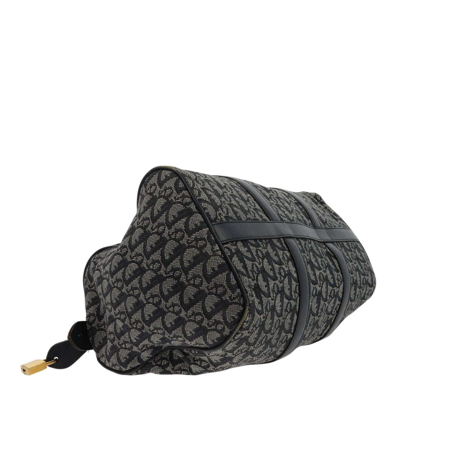 CHRISTIAN DIOR Bowling Handbag in Blue Fabric