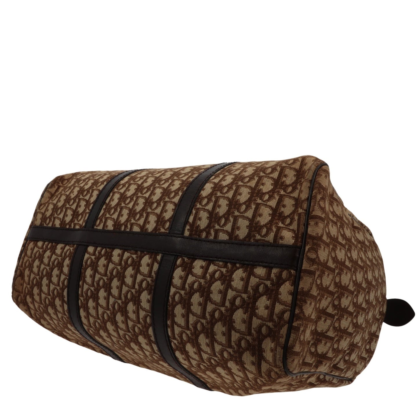 CHRISTIAN DIOR Bowling Handbag in Beige Fabric