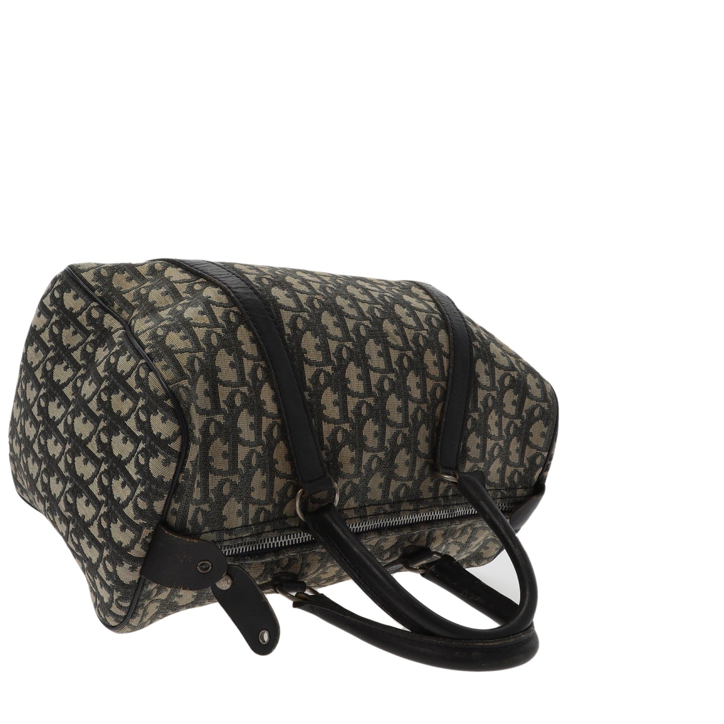 CHRISTIAN DIOR Bowling Handbag in Blue Fabric
