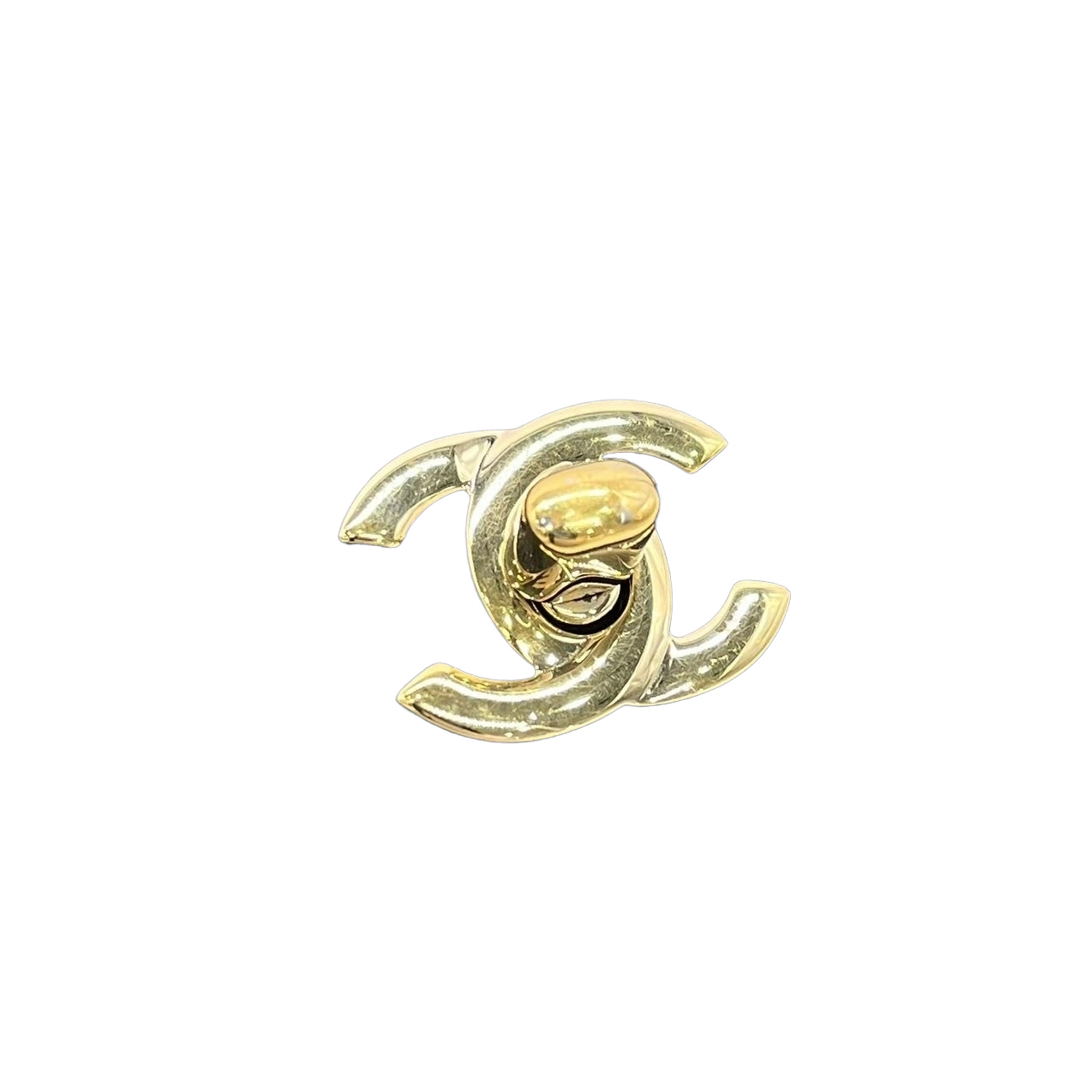 CHANEL '17 Rectangle Mini Black Caviar Light Gold Flap RARE