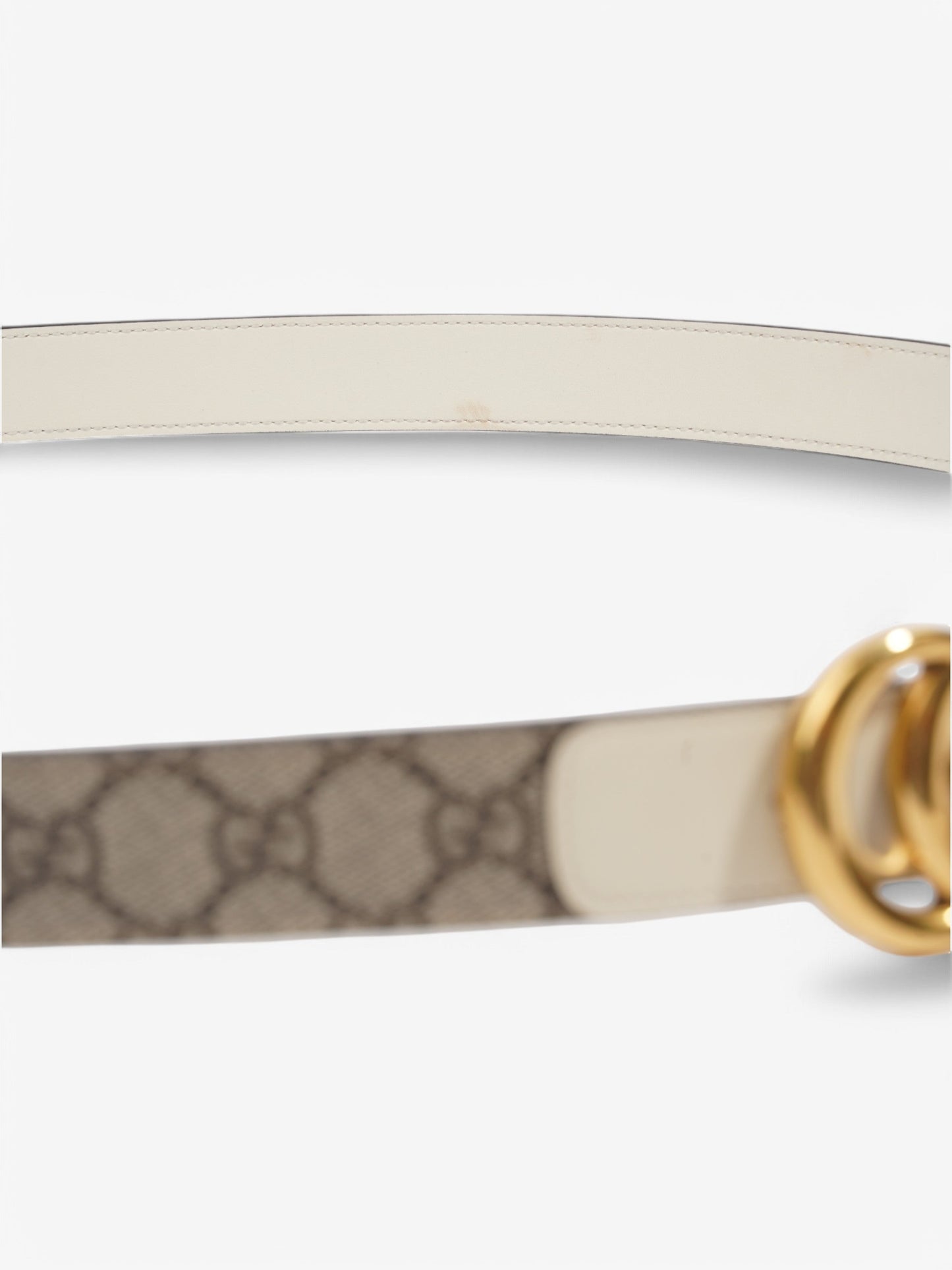 Gucci GG Blet Beige  / White Coated Canvas