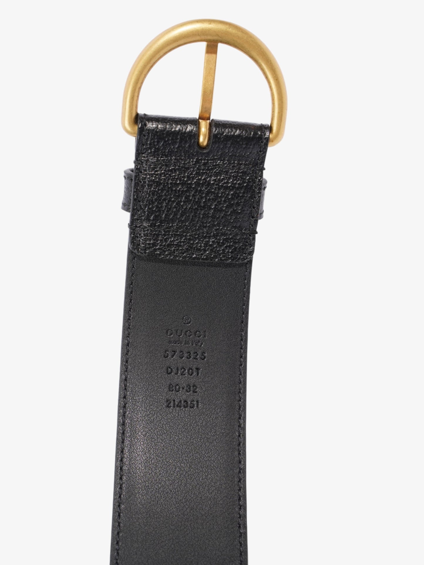 Gucci Classic Belt Black Leather 80cm / 32"