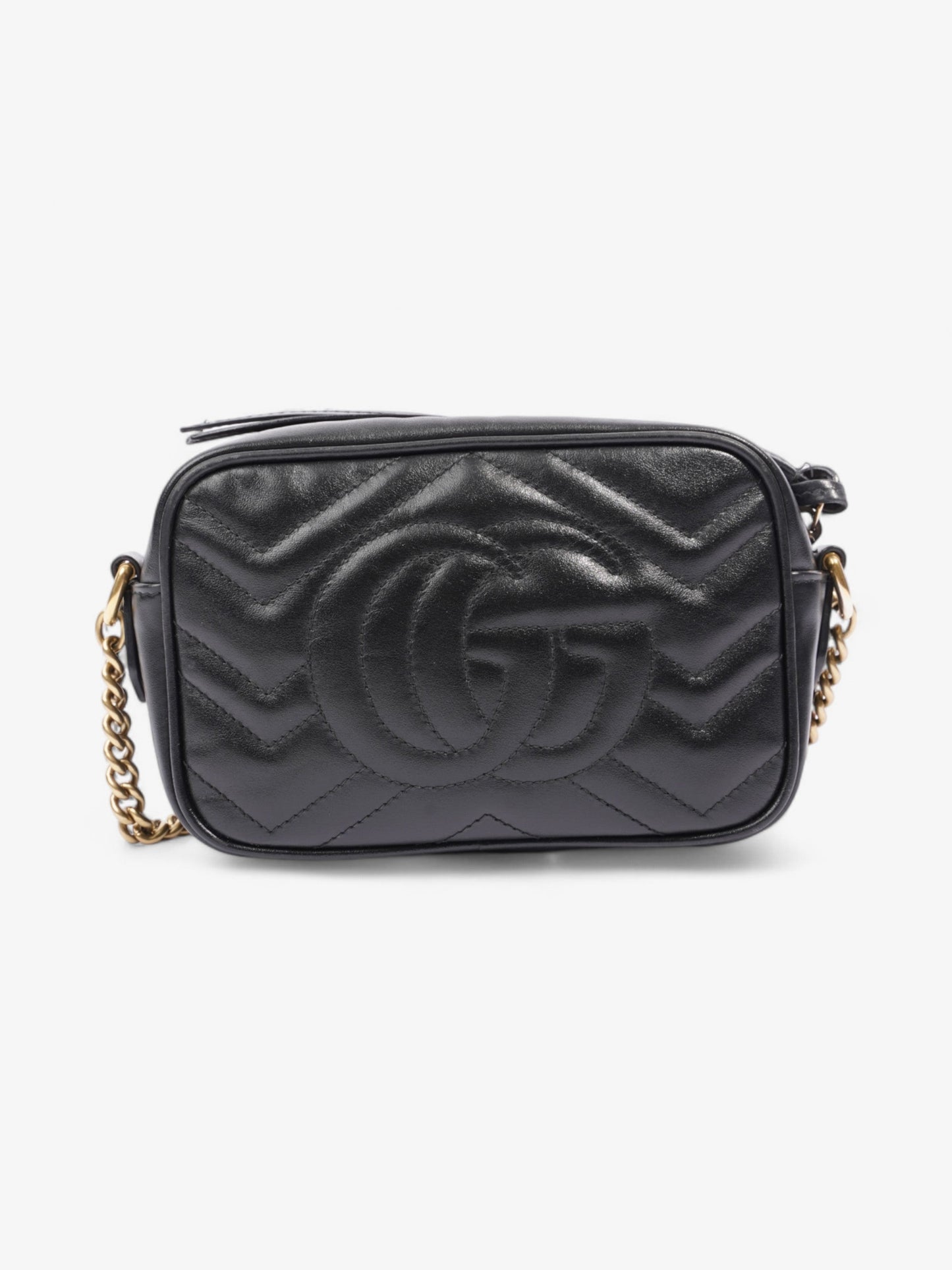 Gucci GG Marmont Black Matelasse Leather Mini