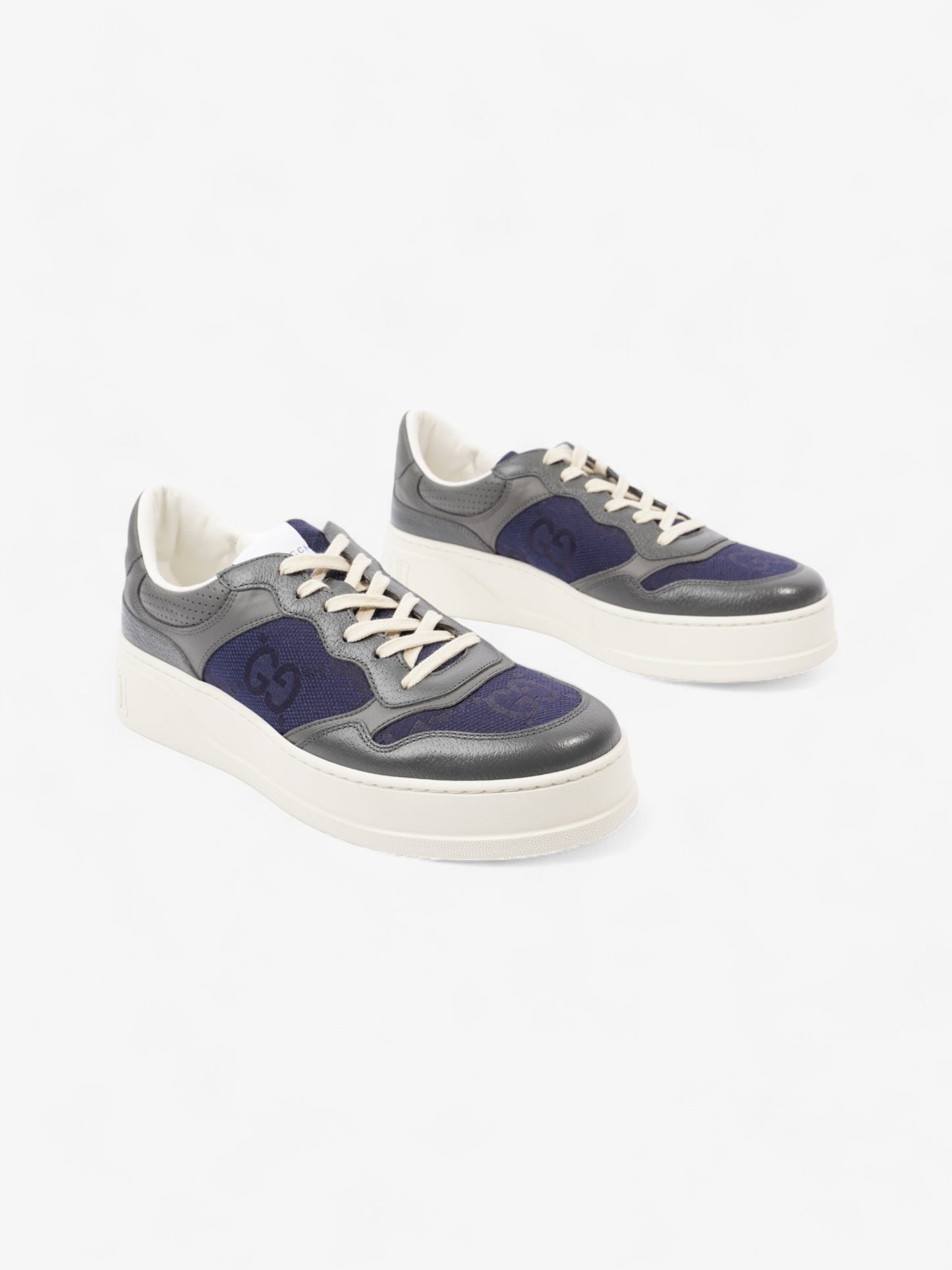Gucci GG Trainer Navy / Grey / White Leather EU 45 UK 11