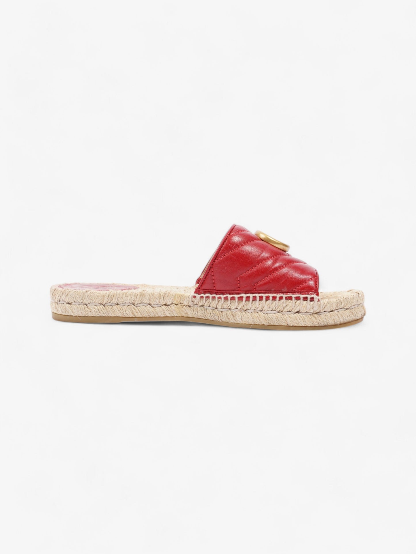 Gucci GG Marmont Espadrilles Red Leather EU 38 UK 5
