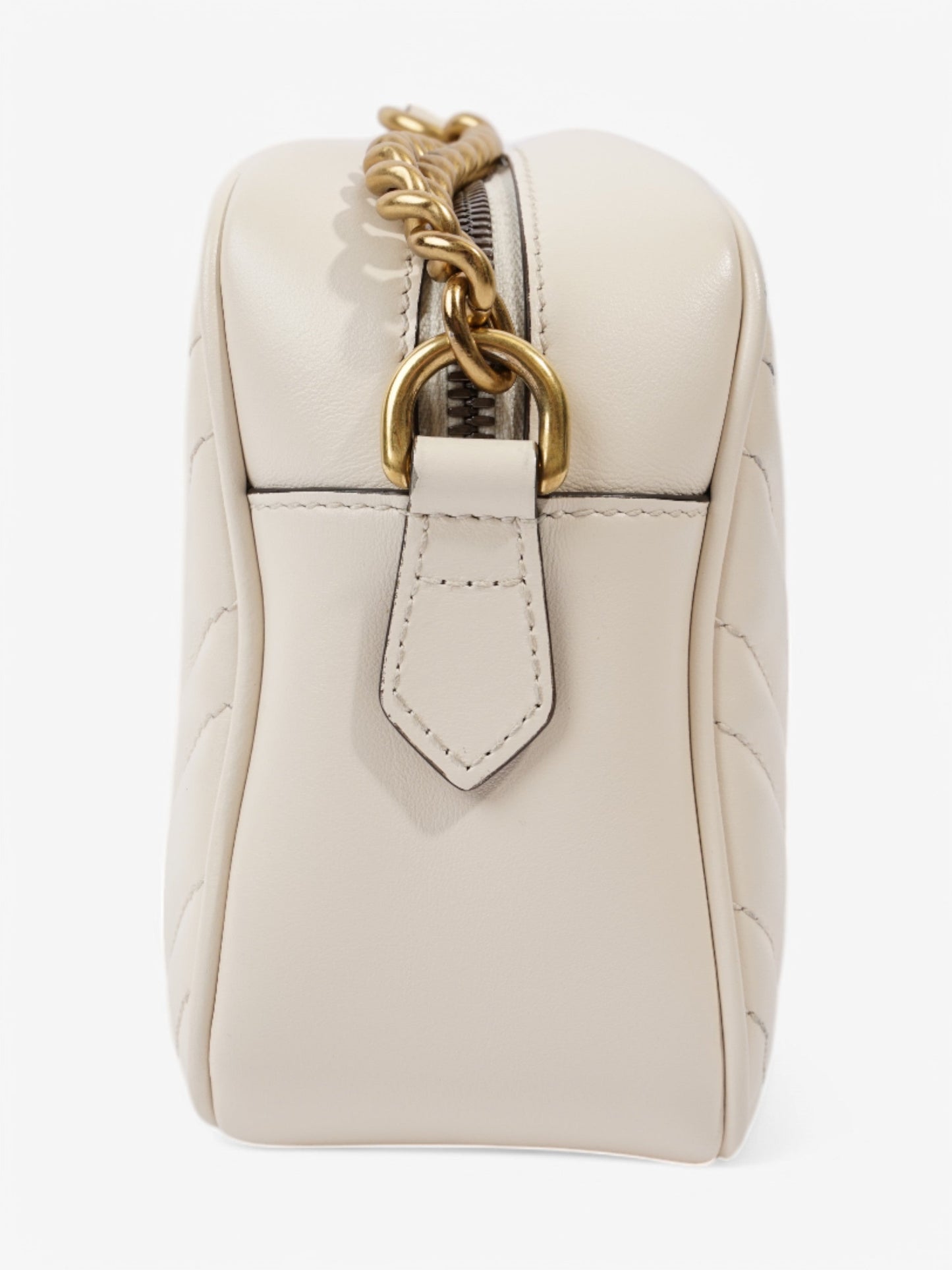 Gucci GG Marmont White Matelasse Leather Small