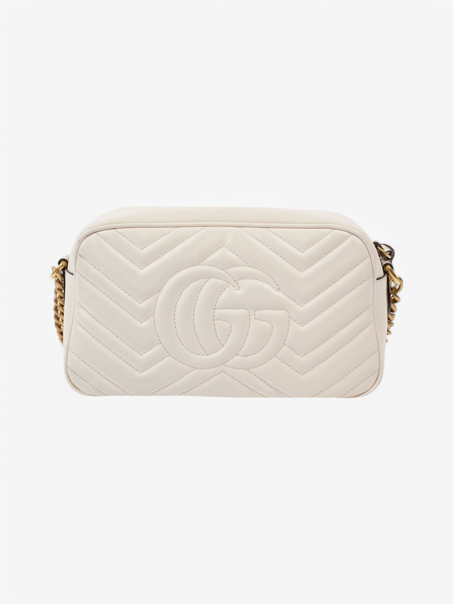 Gucci GG Marmont White Matelasse Leather Small
