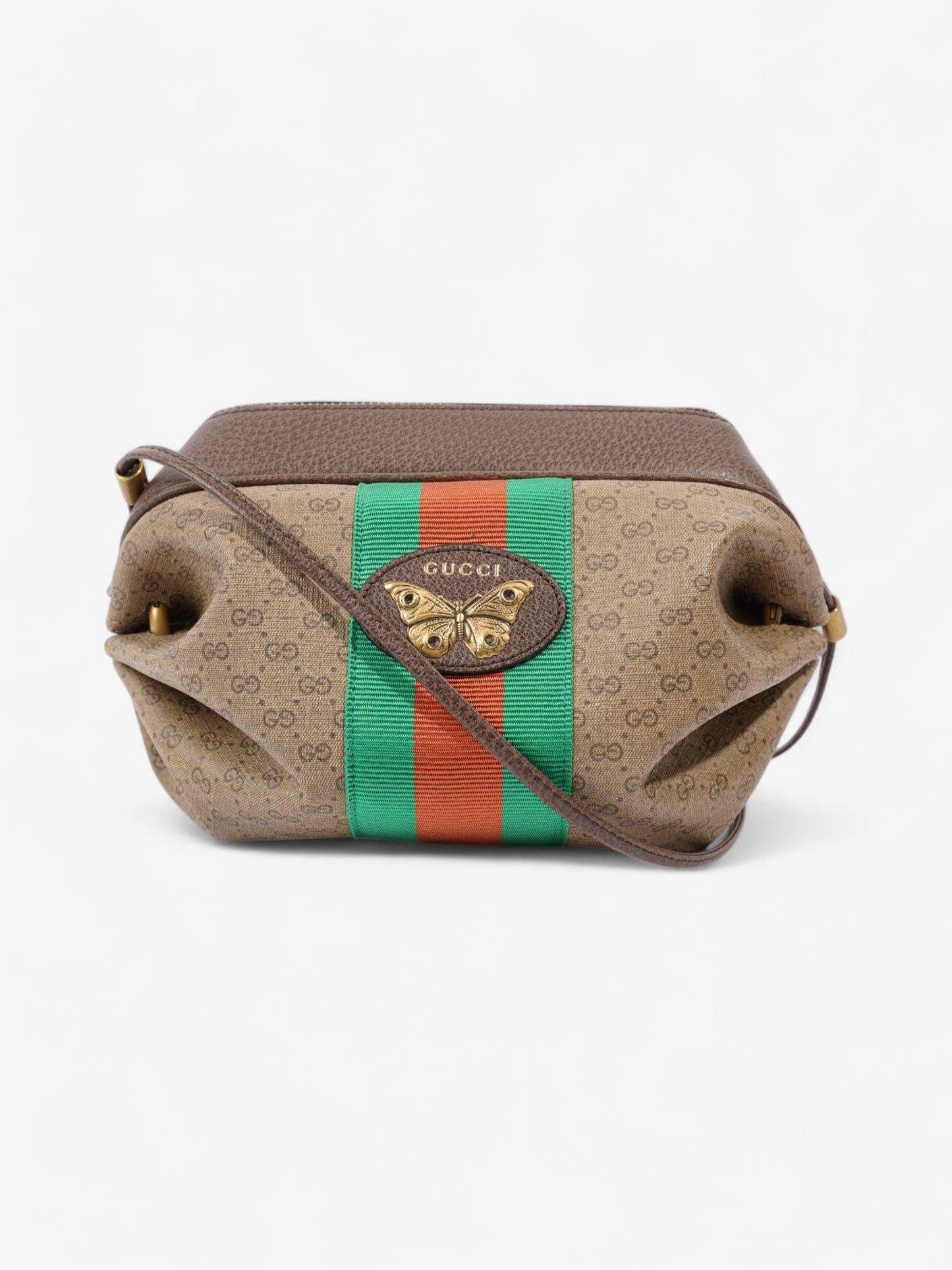 Gucci Web Butterfly New Candy Vintage GG Supreme / Green / Red Coated Canvas Mini