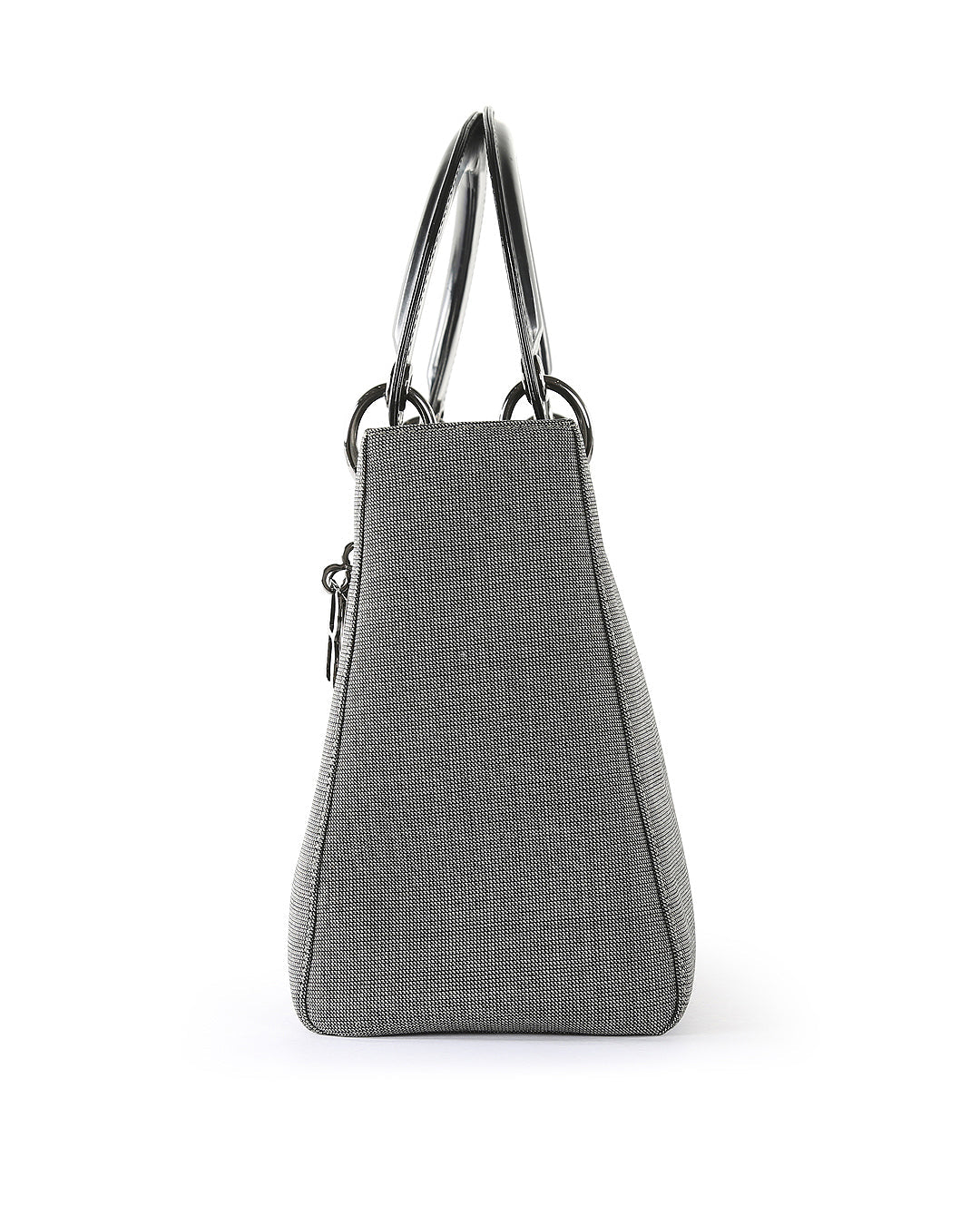 CHRISTIAN DIOR Grey Canvas Lady Dior Tote Bag