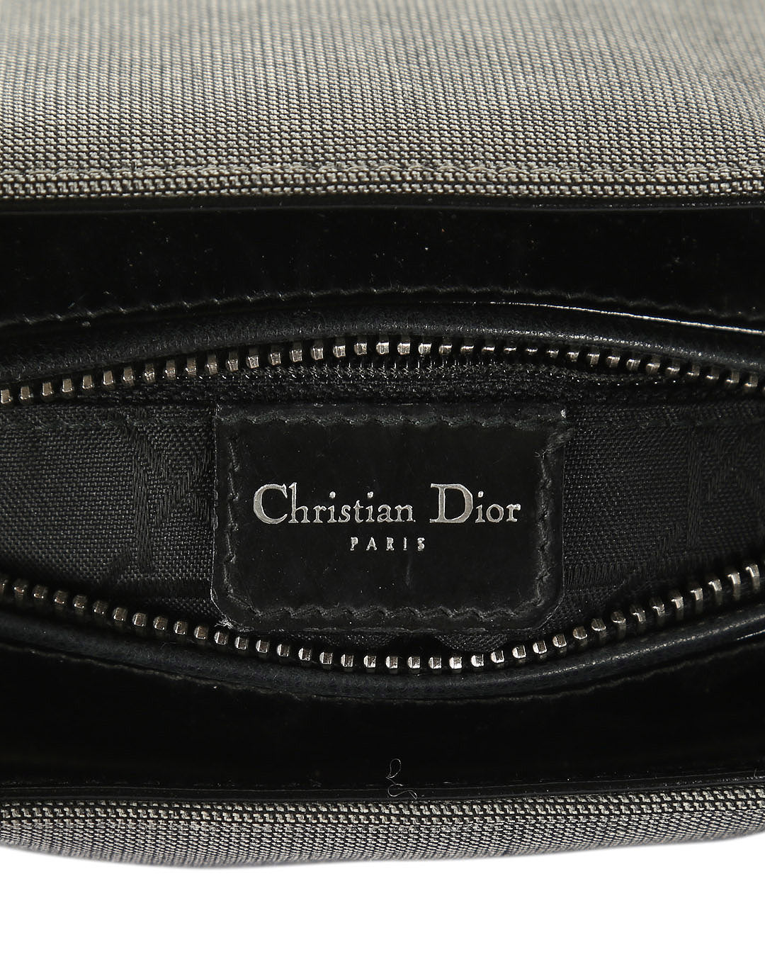 CHRISTIAN DIOR Grey Canvas Lady Dior Tote Bag